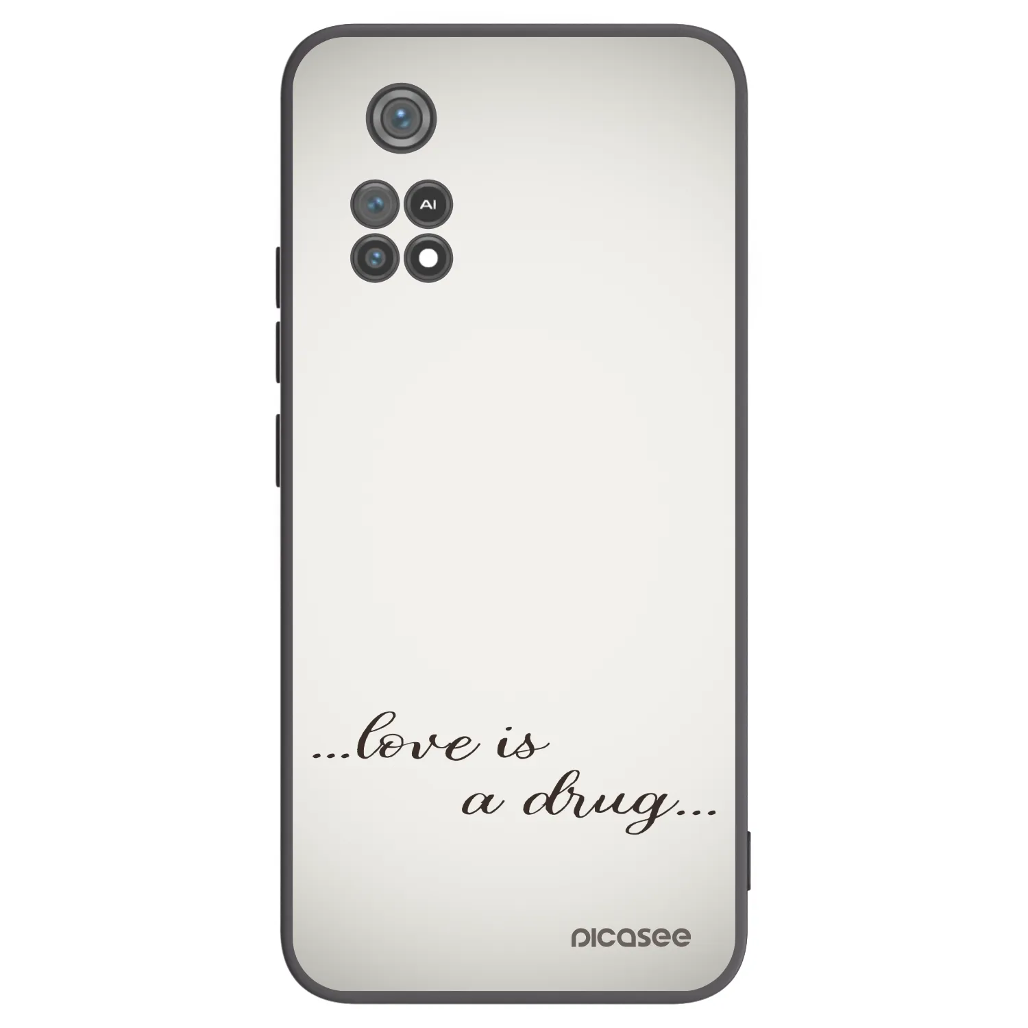 Picasee silikonowe czarne etui na Xiaomi Poco M4 Pro - Love is a drug