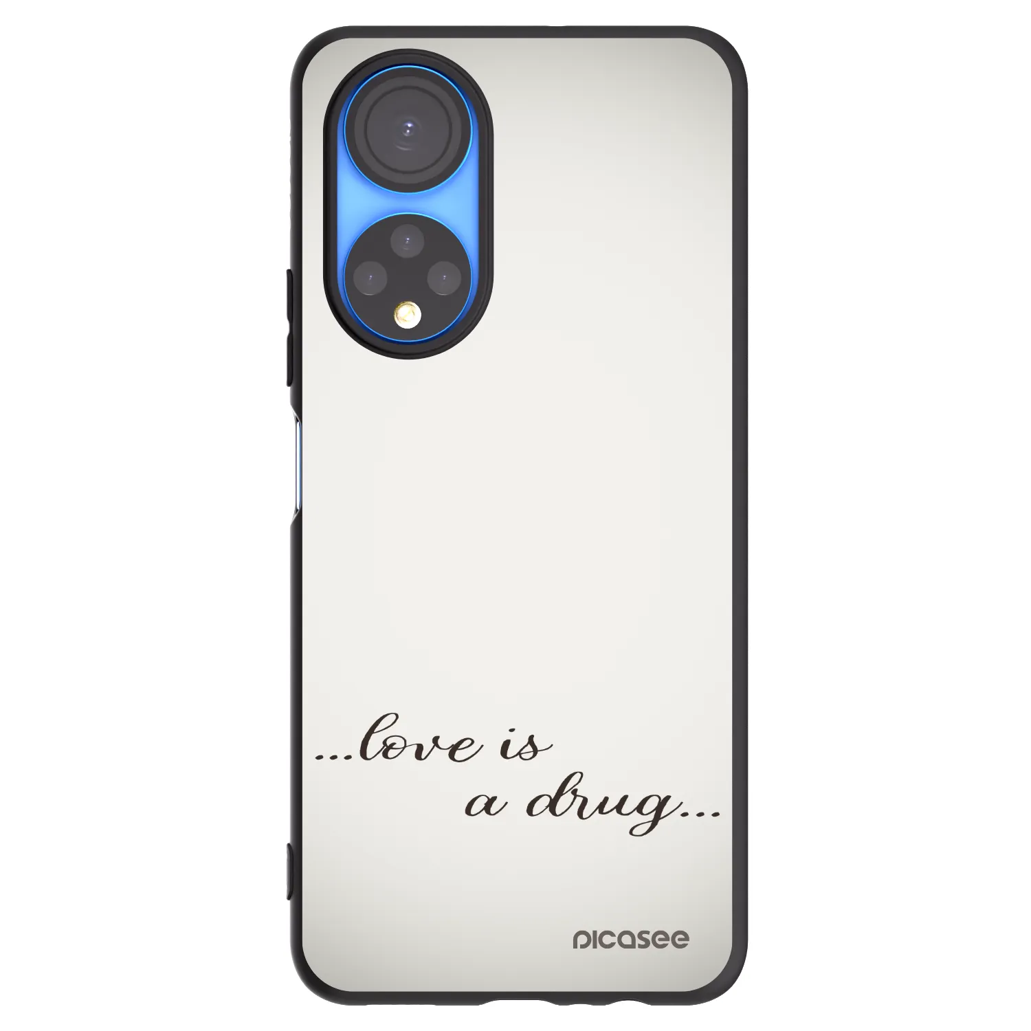 Picasee silikonowe czarne etui na Honor X7 - Love is a drug