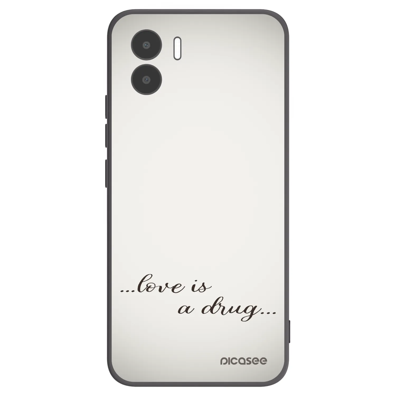 Picasee silikonowe czarne etui na Xiaomi Redmi A1 - Love is a drug