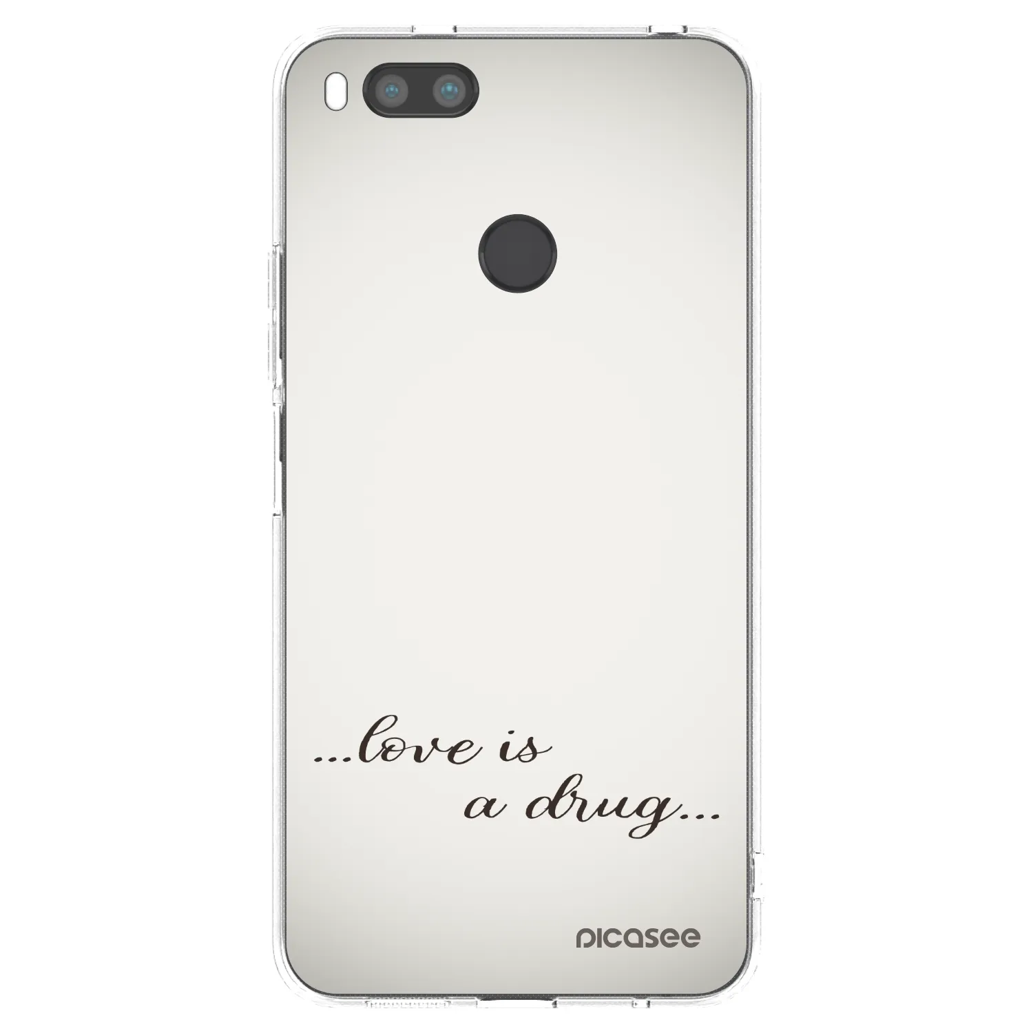 Picasee silikonowe przeźroczyste etui na Xiaomi Redmi A1 - Love is a drug