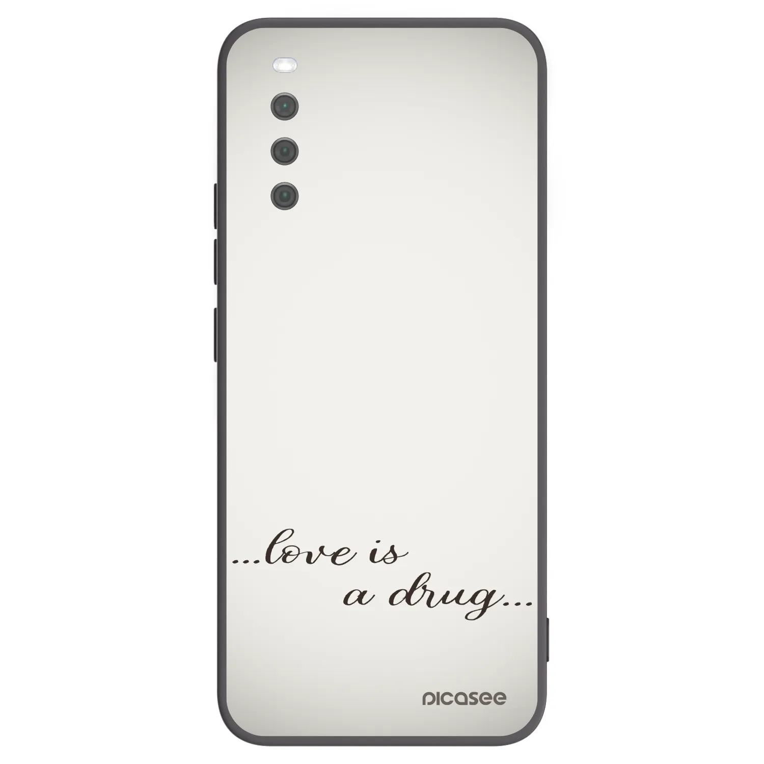 Picasee silikonowe czarne etui na Sony Xperia 10 III - Love is a drug