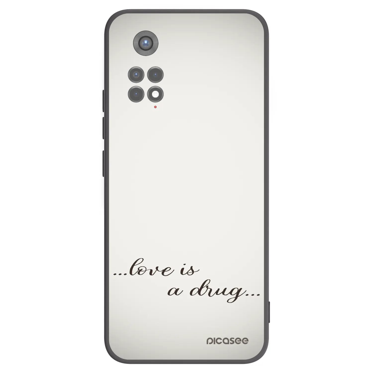 Picasee silikonowe czarne etui na Xiaomi Redmi Note 11S 5G - Love is a drug