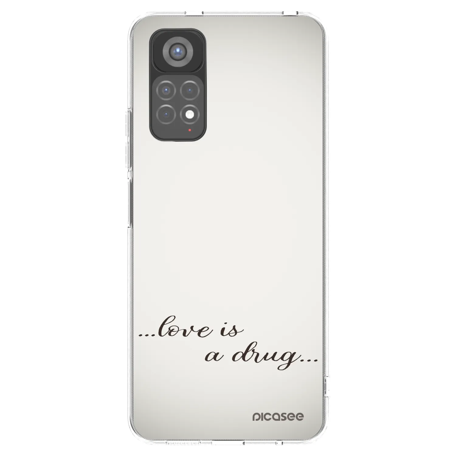 Picasee silikonowe przeźroczyste etui na Xiaomi Redmi Note 11S 5G - Love is a drug