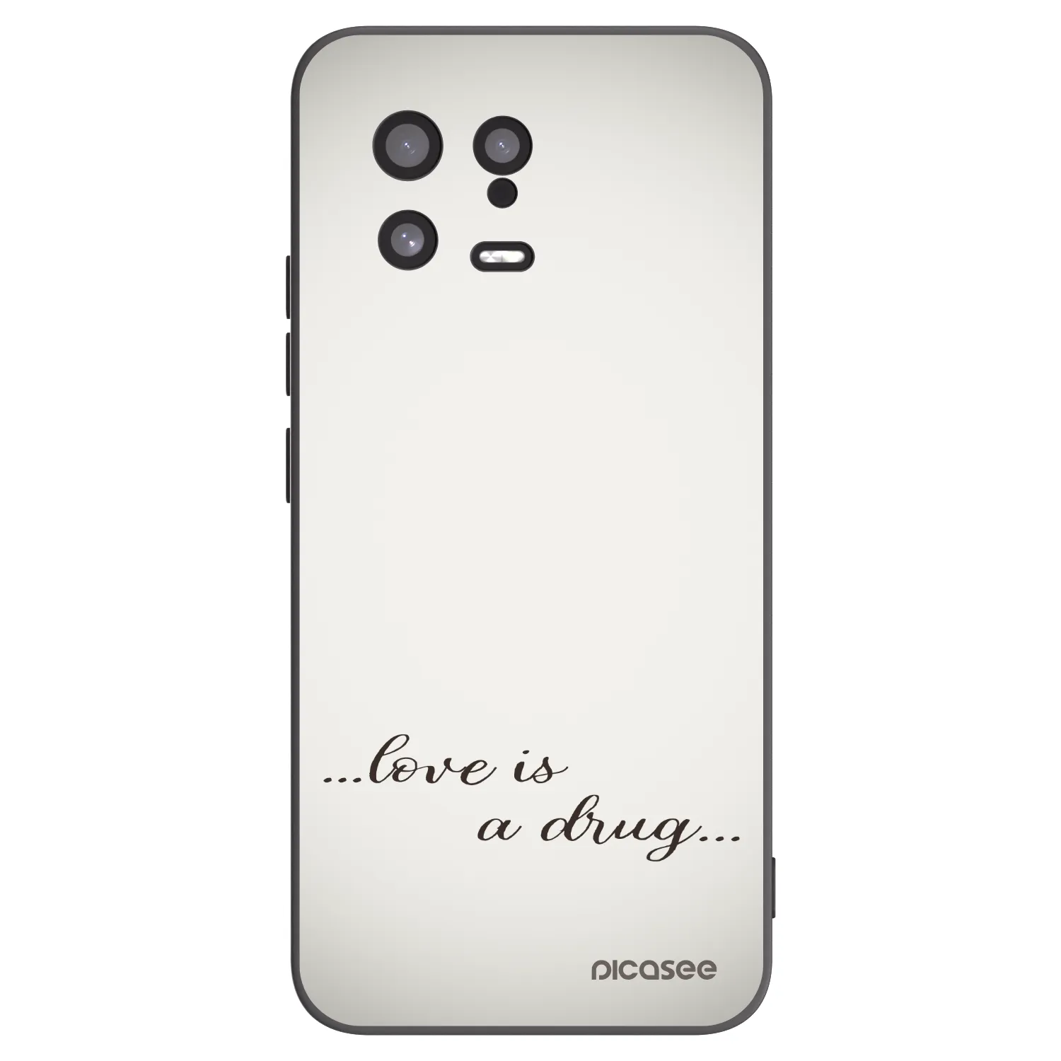 Picasee silikonowe czarne etui na Xiaomi 13 - Love is a drug