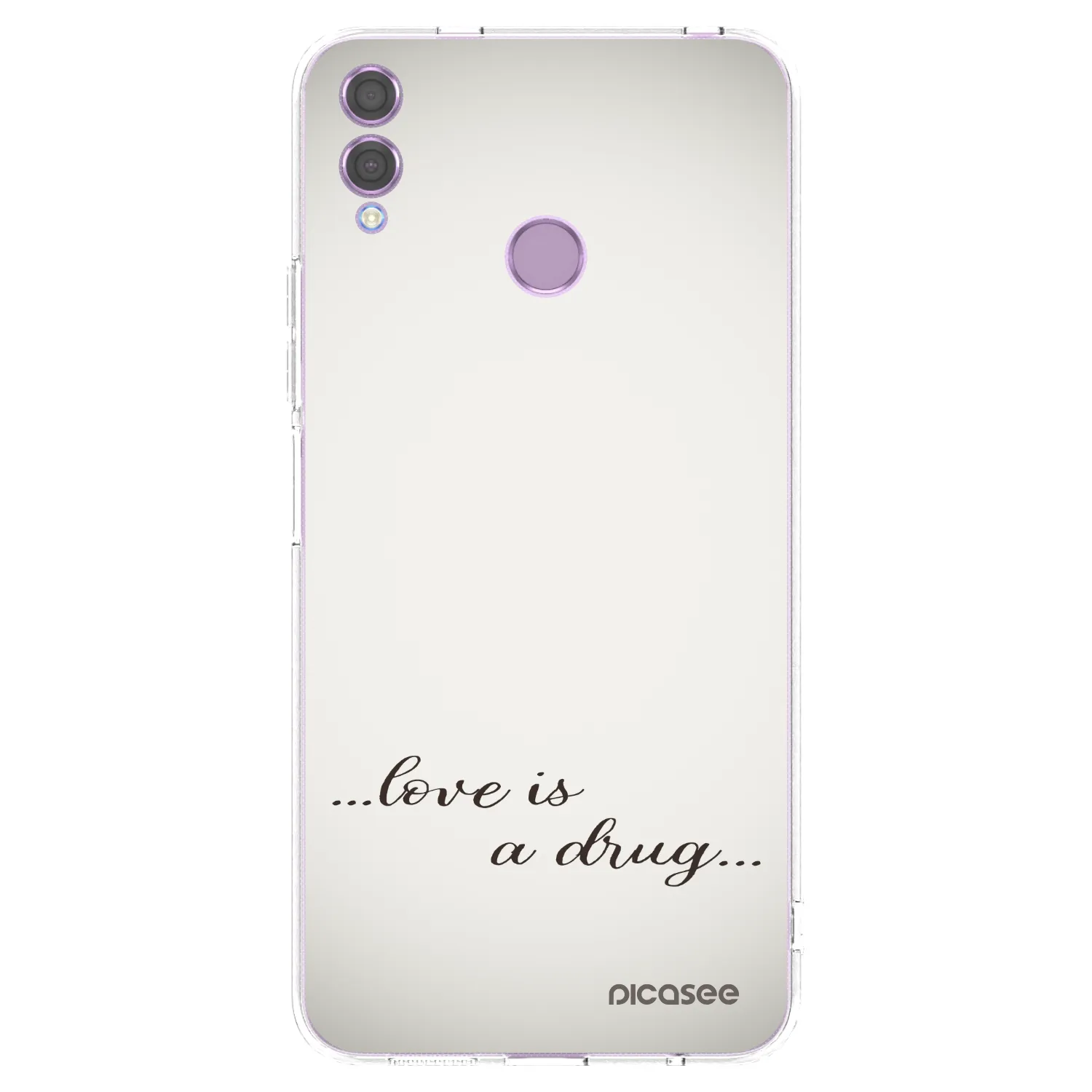 Picasee silikonowe przeźroczyste etui na Honor 8X - Love is a drug