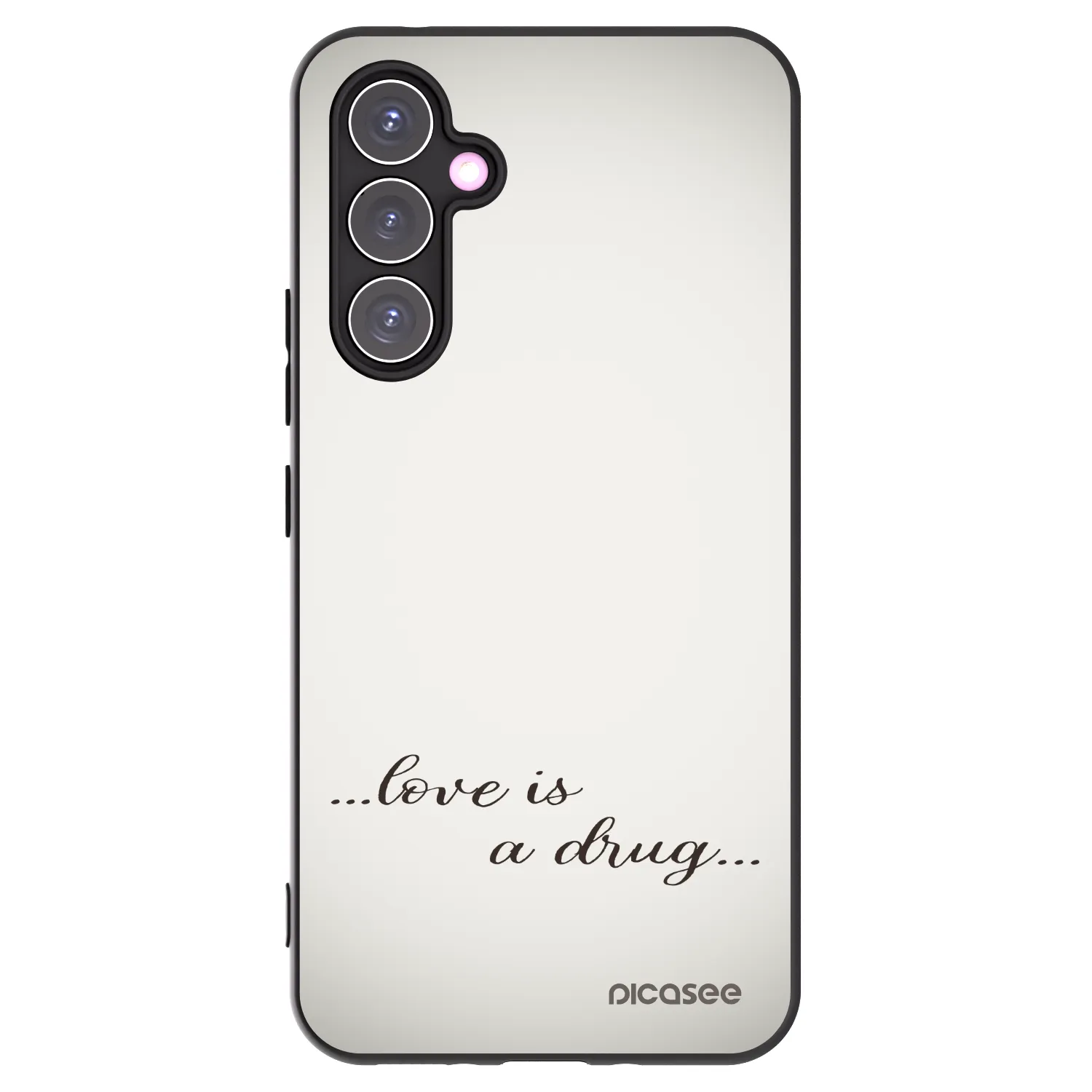 Picasee silikonowe czarne etui na Samsung Galaxy A54 5G A546B - Love is a drug