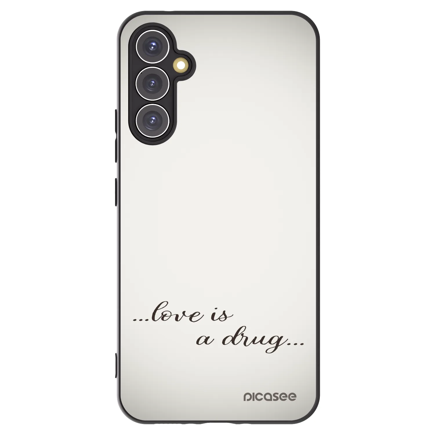 Picasee silikonowe czarne etui na Samsung Galaxy A34 5G A346B - Love is a drug
