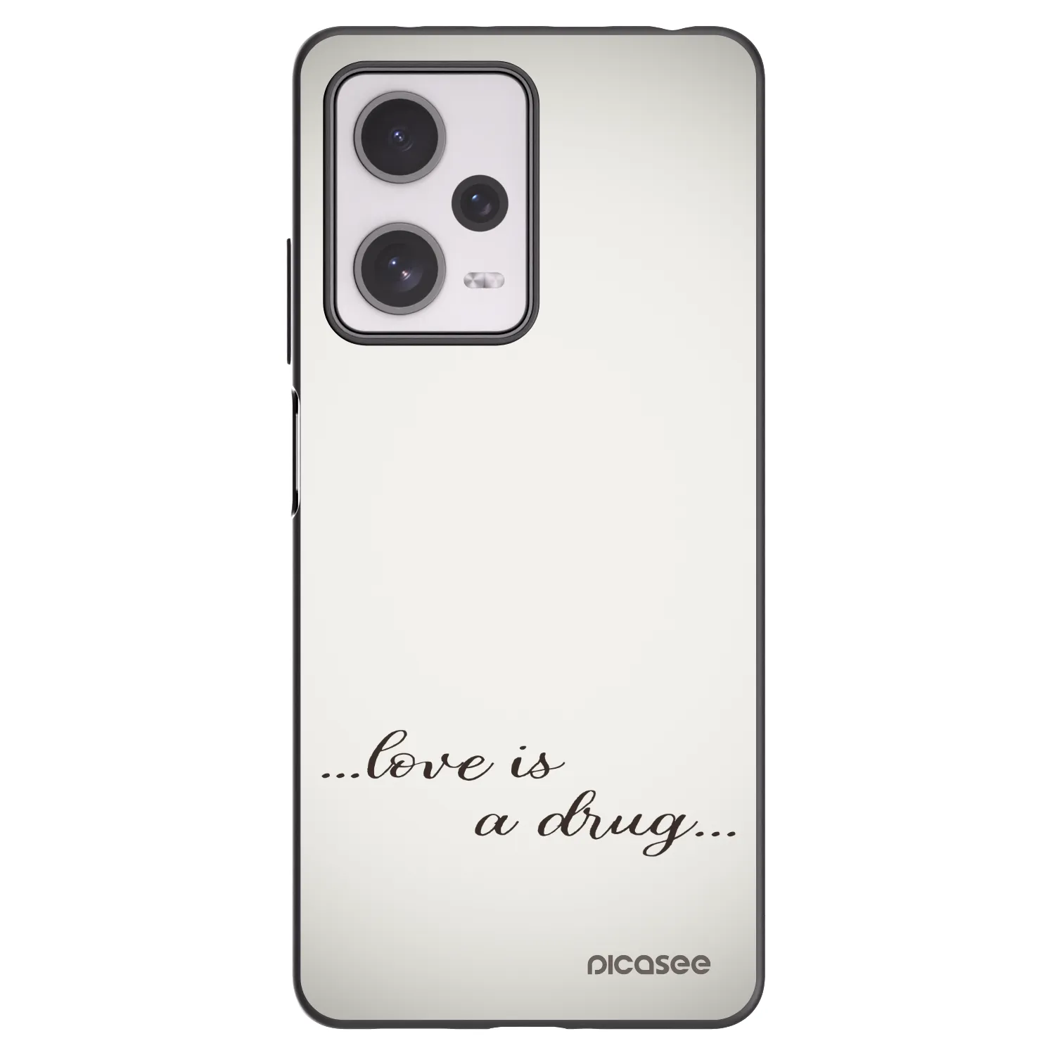 Picasee silikonowe czarne etui na Xiaomi Redmi Note 12 Pro+ 5G - Love is a drug