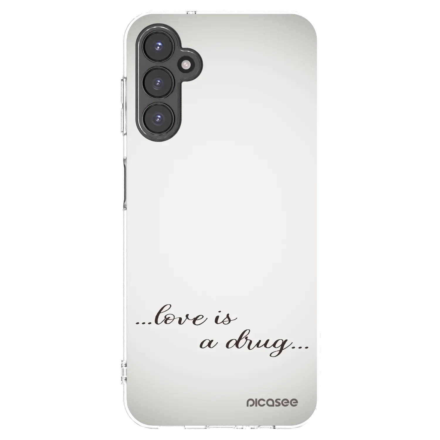 Picasee silikonowe przeźroczyste etui na Samsung Galaxy A14 4G A145R - Love is a drug