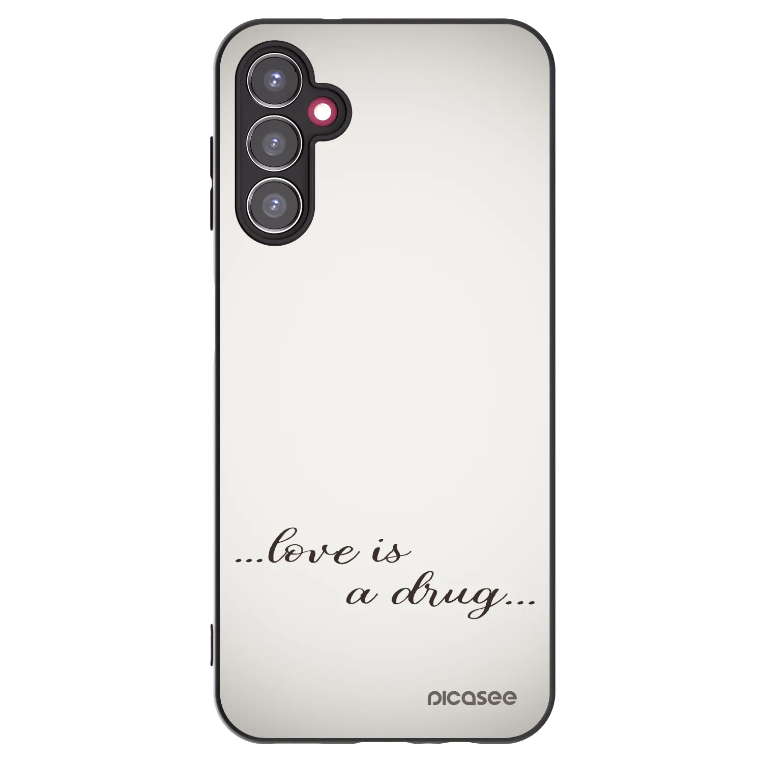 Picasee silikonowe czarne etui na Samsung Galaxy A14 5G A146P - Love is a drug