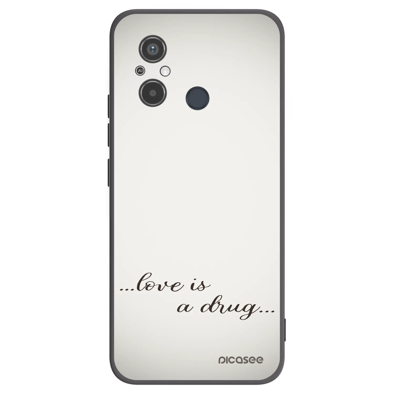 Picasee silikonowe czarne etui na Xiaomi Redmi 12C - Love is a drug
