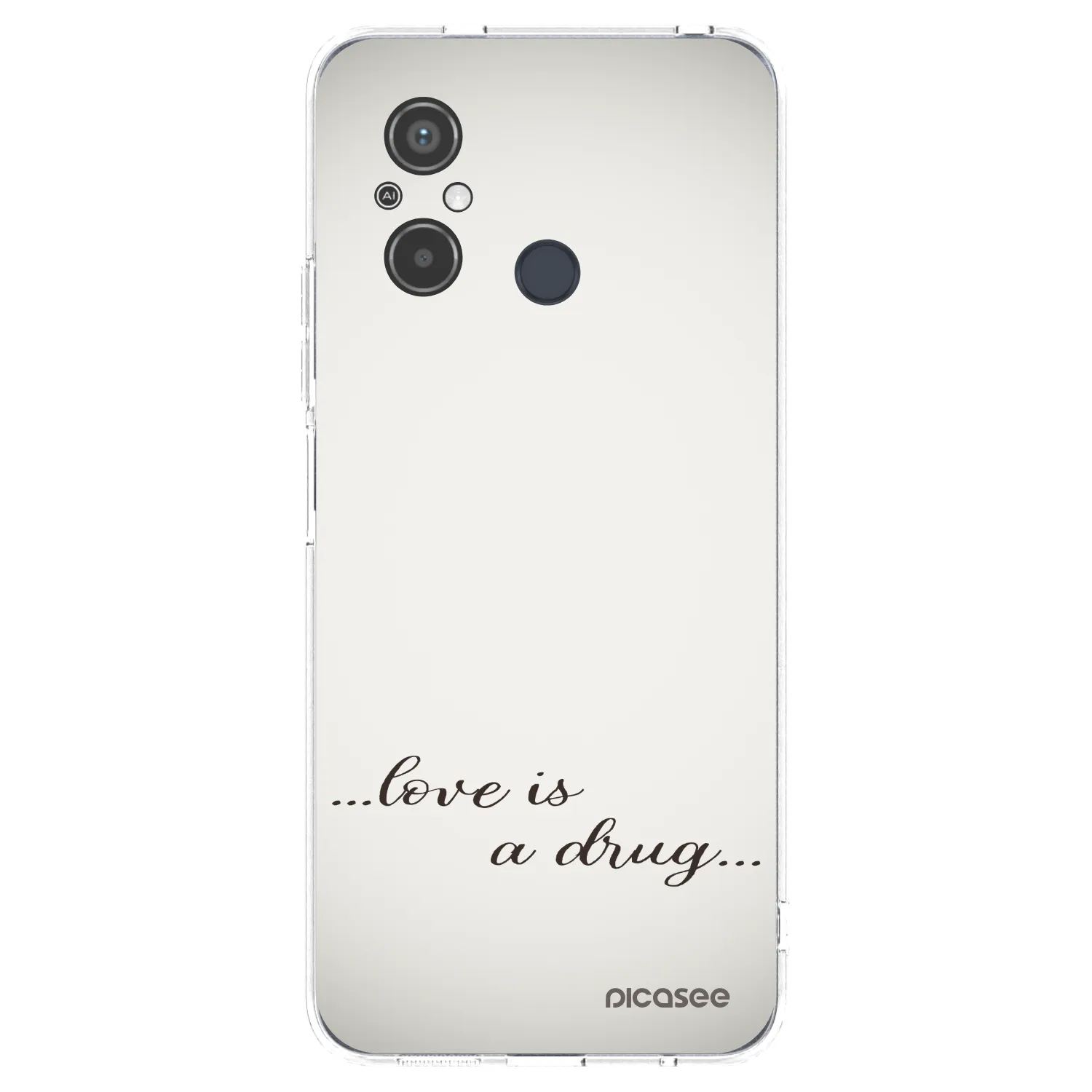 Picasee silikonowe przeźroczyste etui na Xiaomi Redmi 12C - Love is a drug