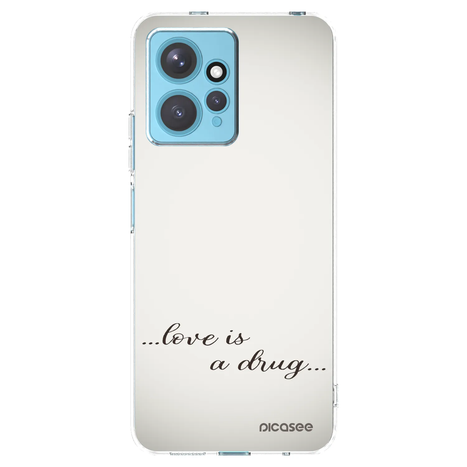 Picasee silikonowe przeźroczyste etui na Xiaomi Redmi Note 12 4G - Love is a drug
