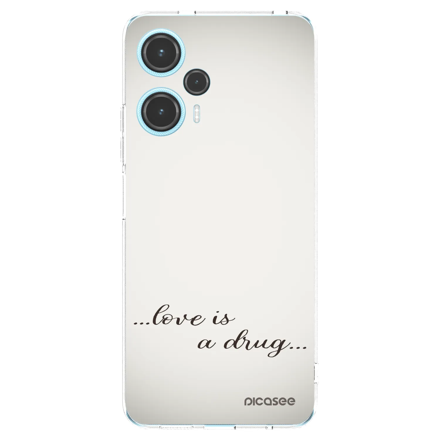 Picasee silikonowe przeźroczyste etui na Xiaomi Poco F5 - Love is a drug