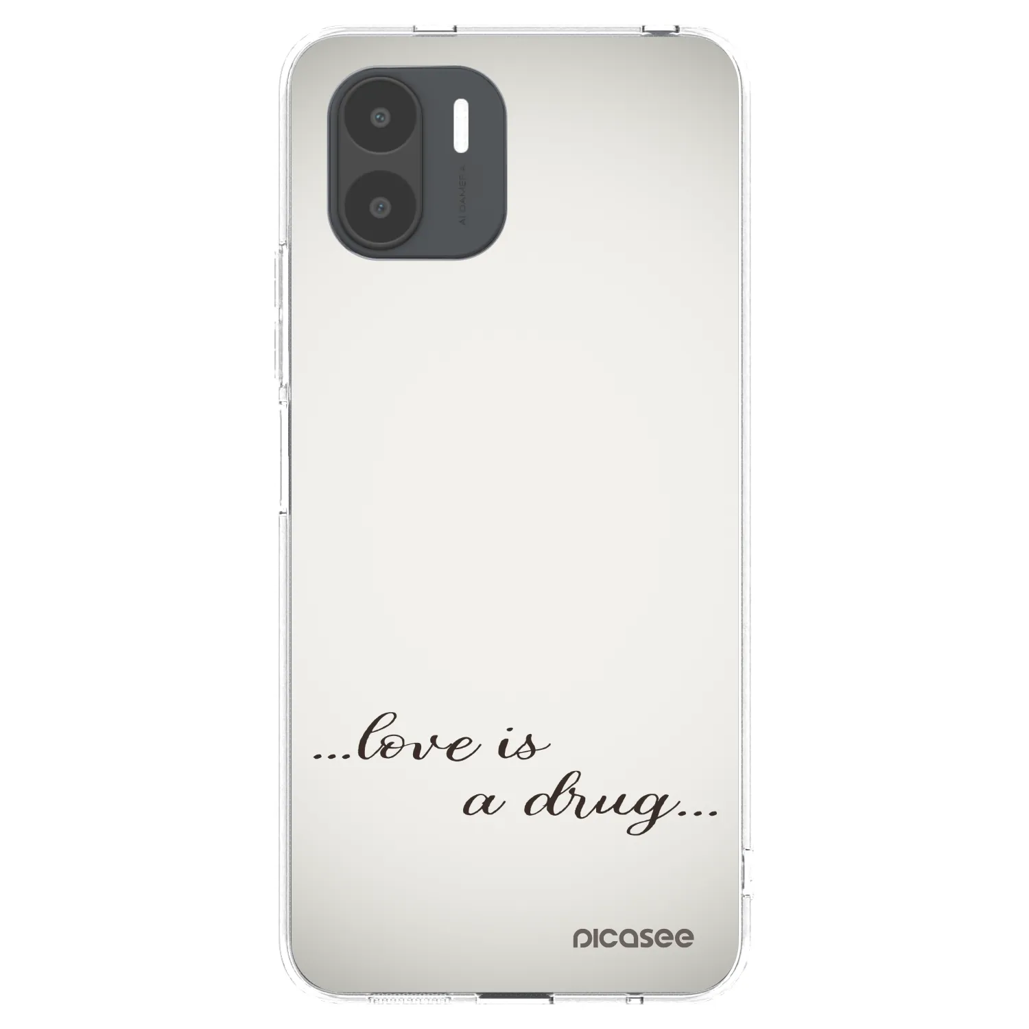 Picasee silikonowe przeźroczyste etui na Xiaomi Redmi A2 - Love is a drug