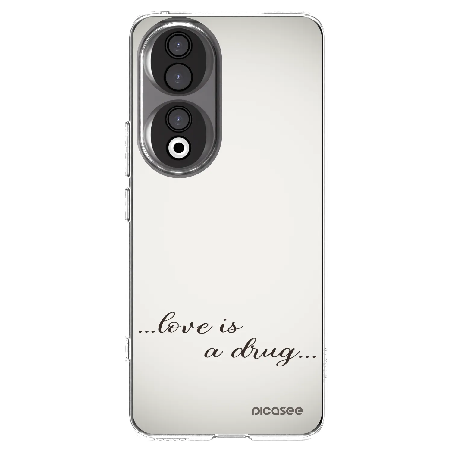 Picasee silikonowe przeźroczyste etui na Honor 90 5G - Love is a drug
