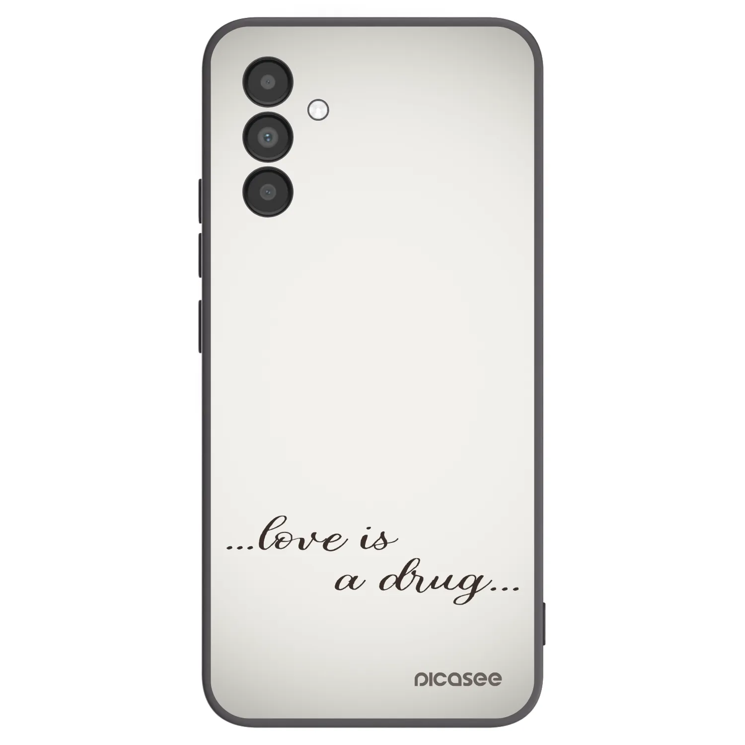 Picasee silikonowe czarne etui na Samsung Galaxy A04s A047F - Love is a drug