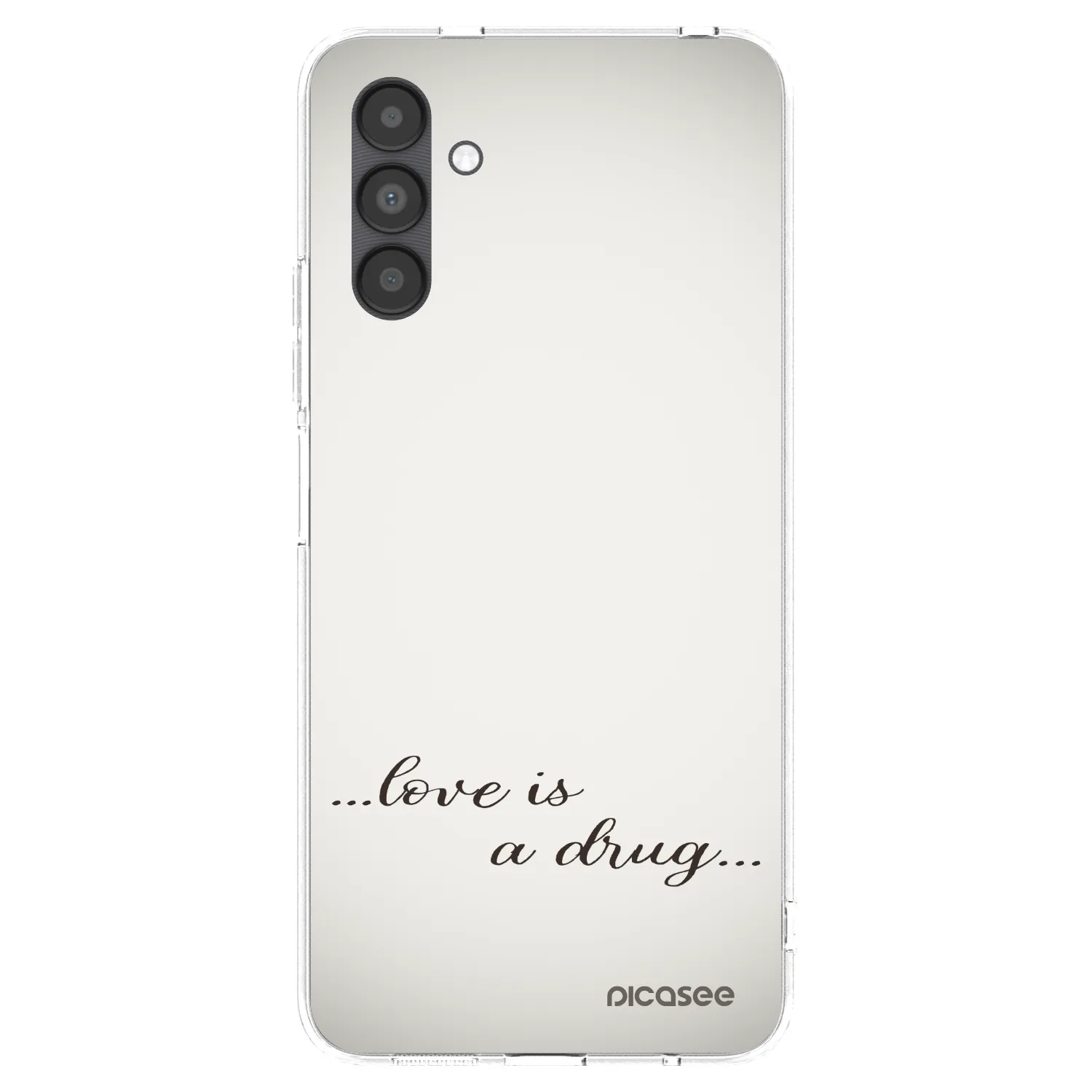 Picasee silikonowe przeźroczyste etui na Samsung Galaxy A04s A047F - Love is a drug