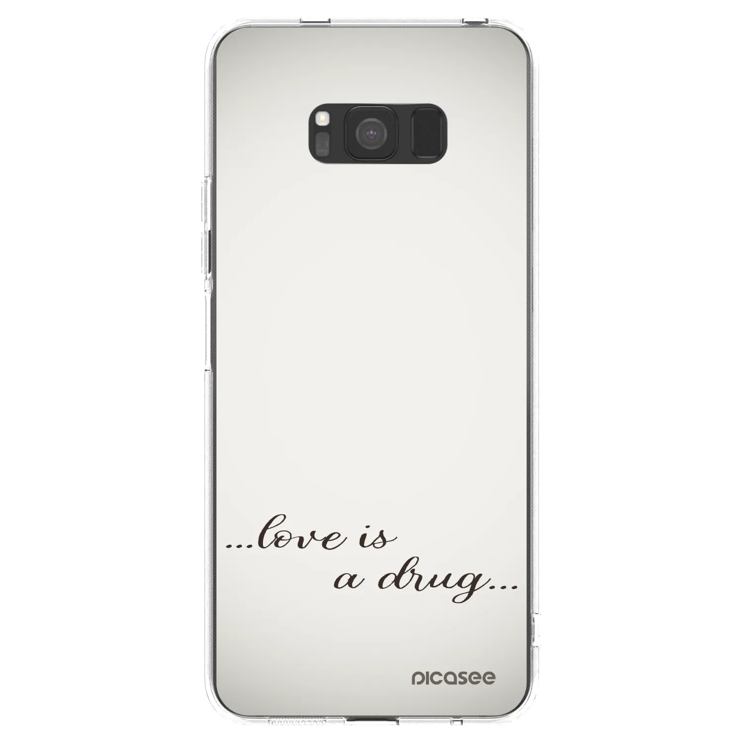 Picasee silikonowe przeźroczyste etui na Samsung Galaxy S8 G950F - Love is a drug