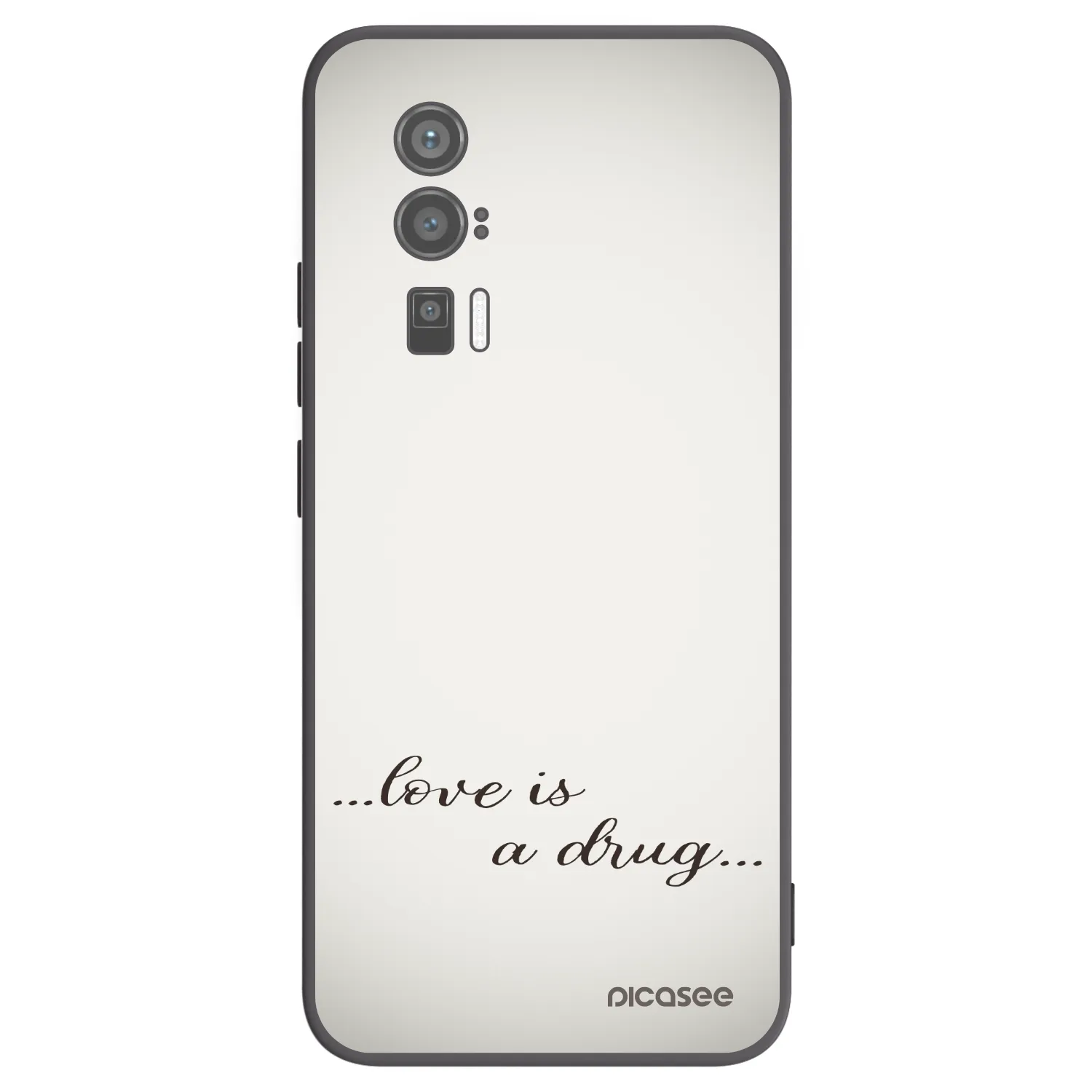 Picasee silikonowe czarne etui na Xiaomi Poco F5 Pro 5G - Love is a drug