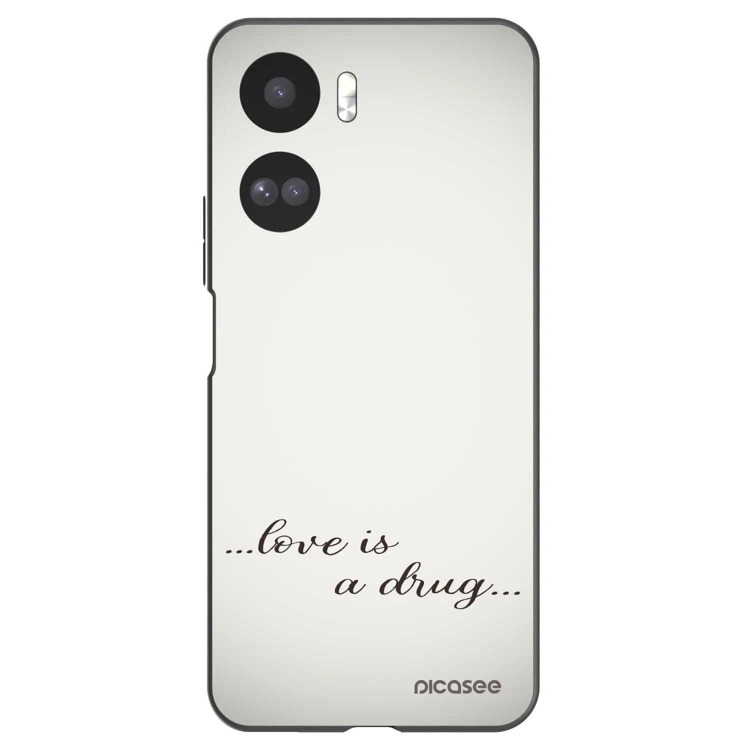 Picasee silikonowe czarne etui na Honor 90 Lite 5G - Love is a drug
