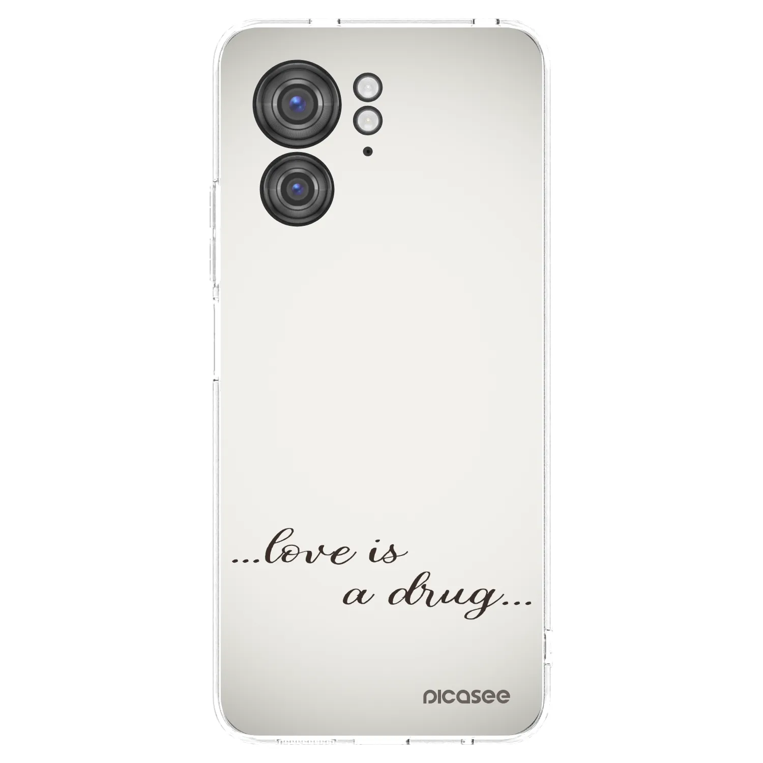 Picasee silikonowe przeźroczyste etui na Motorola Edge 40 - Love is a drug