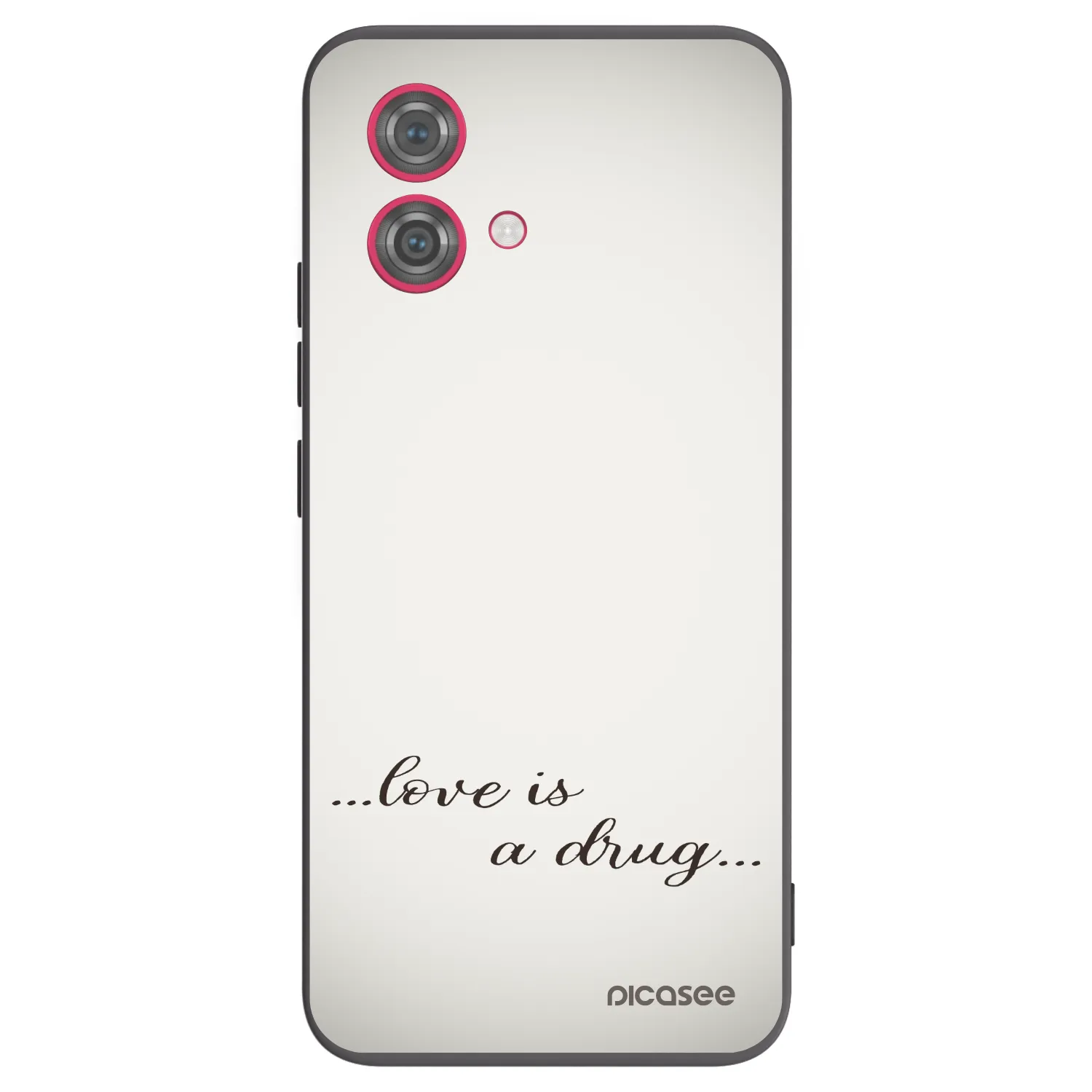 Picasee silikonowe czarne etui na Motorola Moto G84 5G - Love is a drug