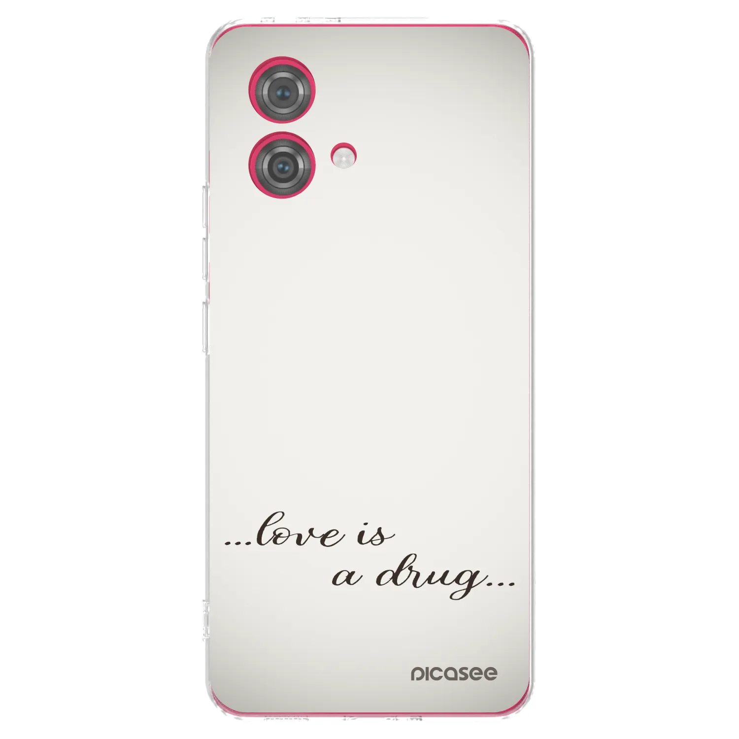 Picasee silikonowe przeźroczyste etui na Motorola Moto G84 5G - Love is a drug