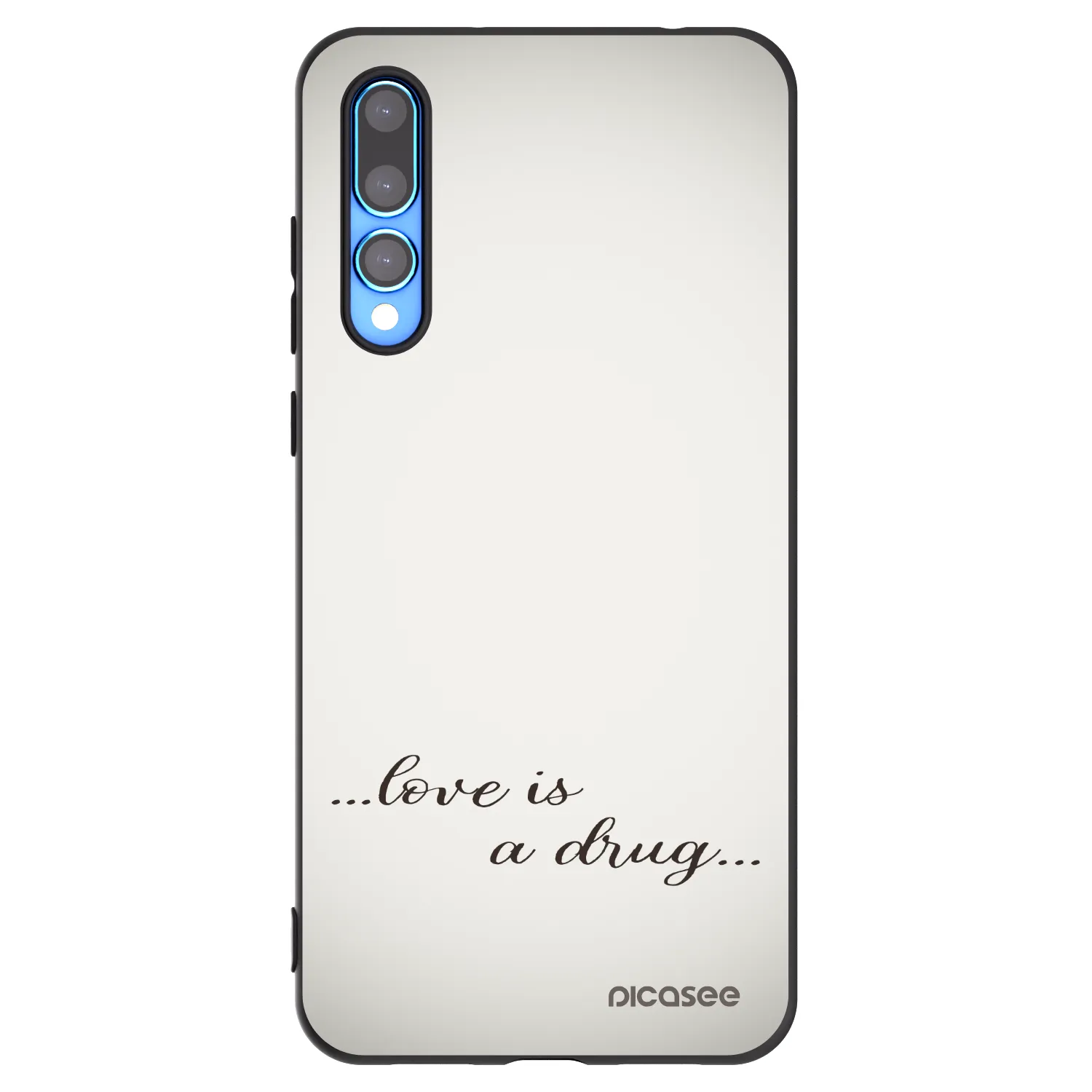 Picasee silikonowe czarne etui na Huawei P20 Pro - Love is a drug