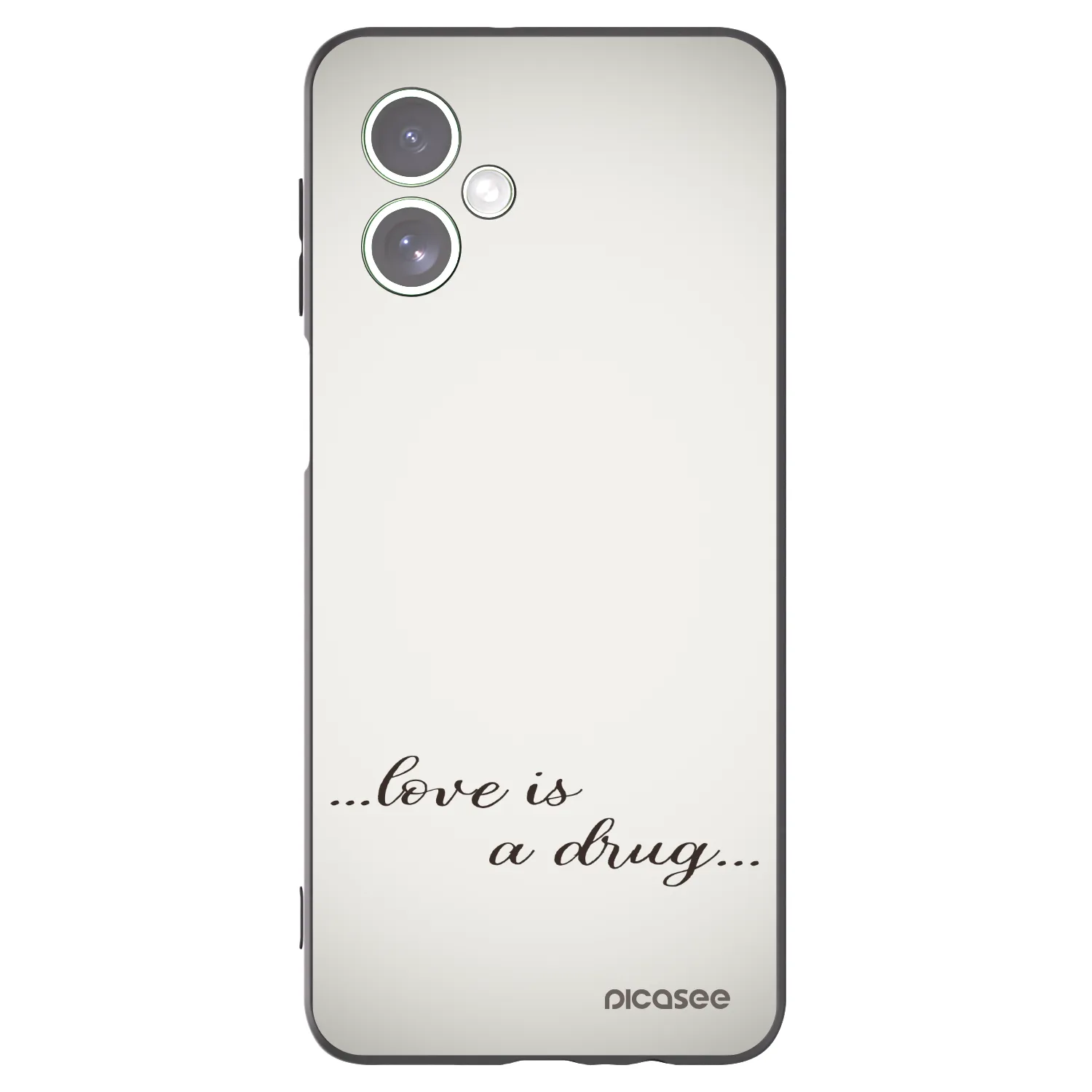 Picasee silikonowe czarne etui na Motorola Moto G54 5G - Love is a drug