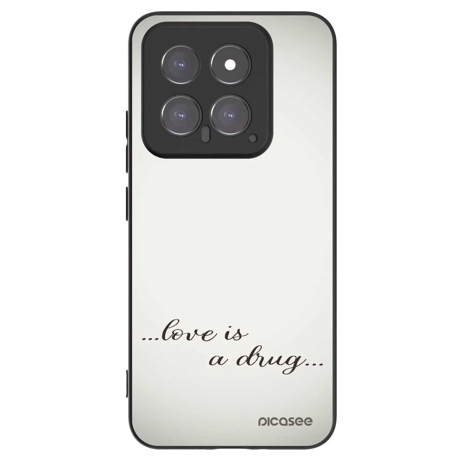 Picasee silikonowe czarne etui na Xiaomi 14 - Love is a drug