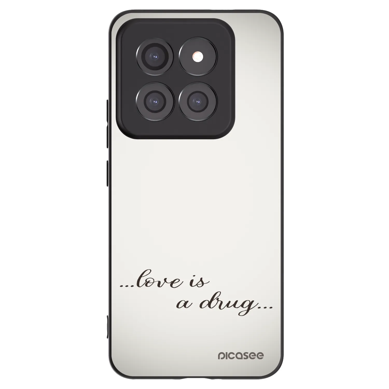 Picasee silikonowe czarne etui na Xiaomi 14 Pro - Love is a drug