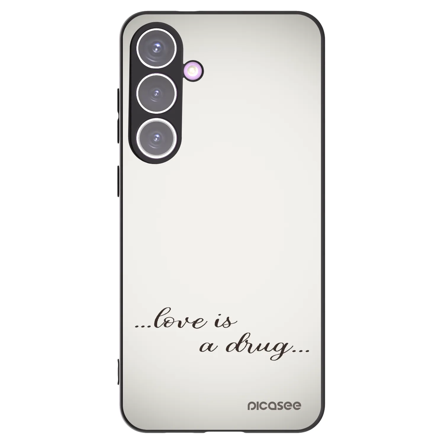 Picasee silikonowe czarne etui na Samsung Galaxy S24+ S926B 5G - Love is a drug