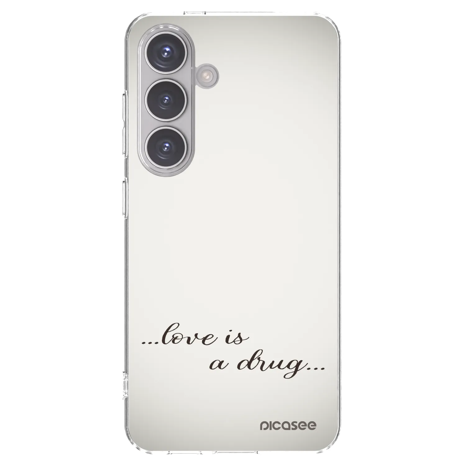 Picasee silikonowe przeźroczyste etui na Samsung Galaxy S24 S921B 5G - Love is a drug