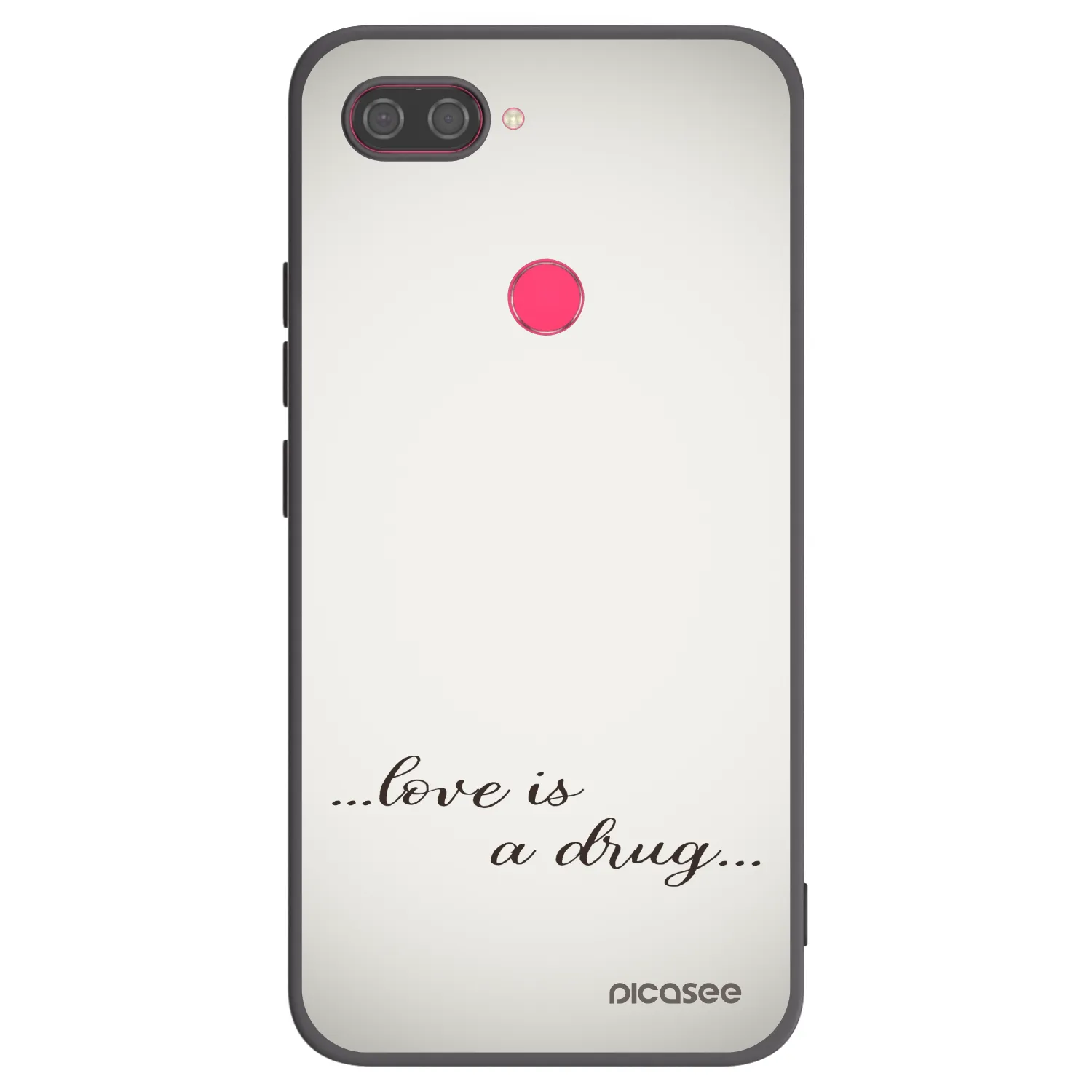 Picasee silikonowe czarne etui na Xiaomi Mi 8 Lite - Love is a drug