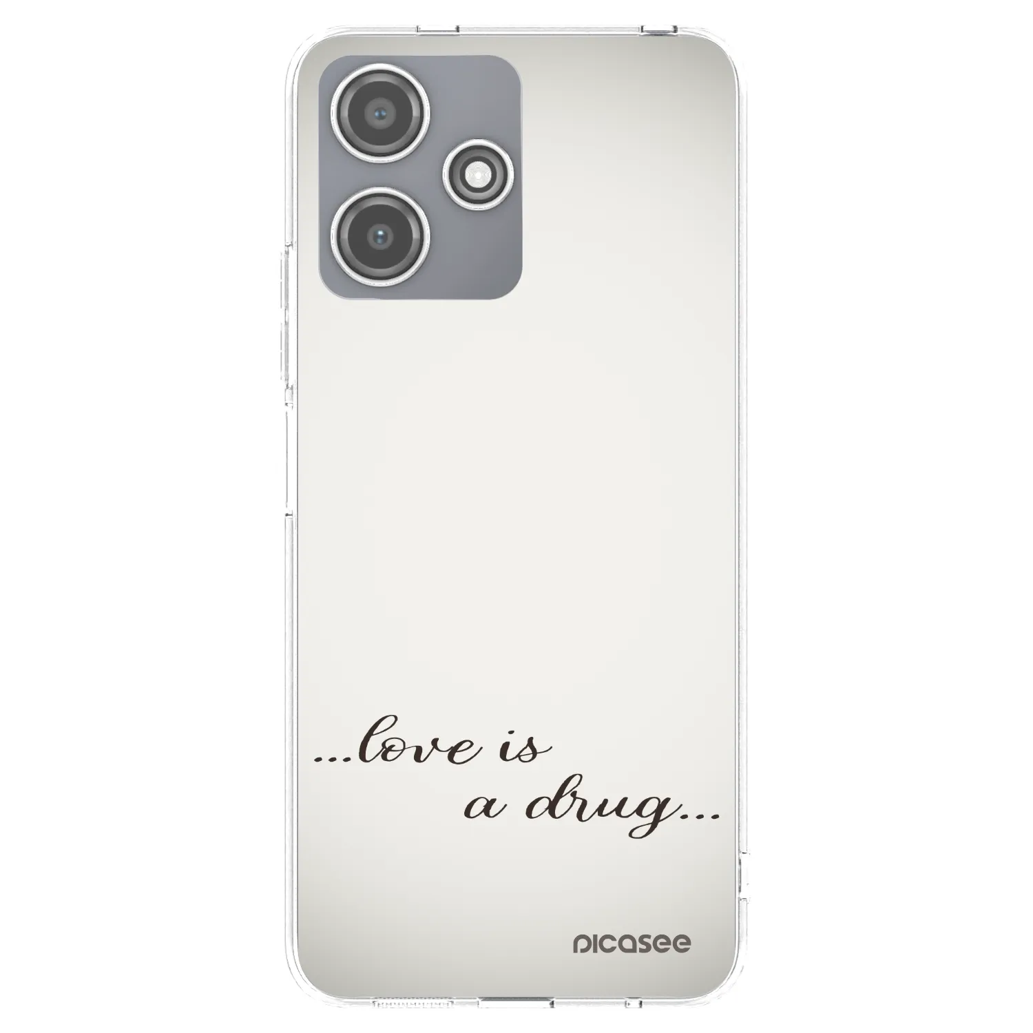 Picasee silikonowe przeźroczyste etui na Xiaomi Redmi 12 5G - Love is a drug