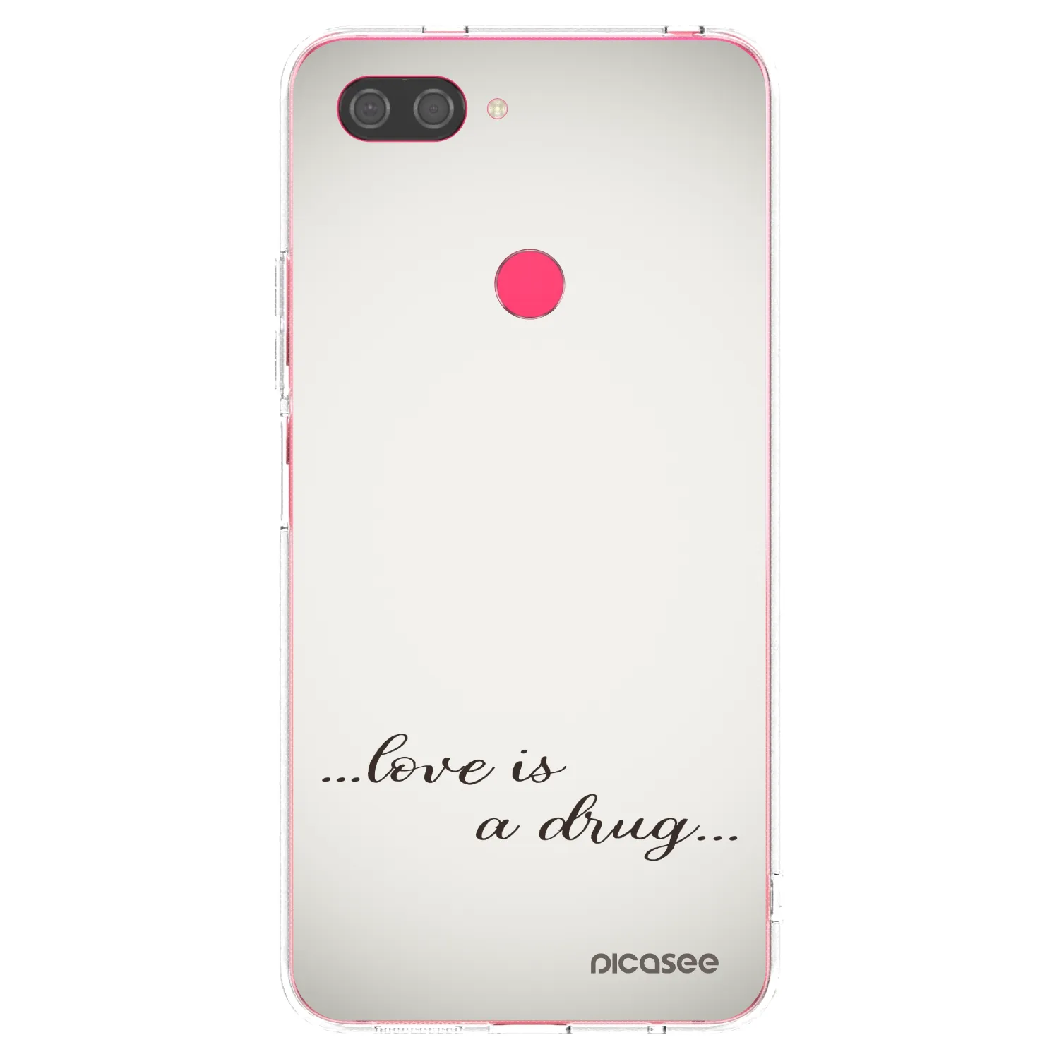 Picasee silikonowe przeźroczyste etui na Xiaomi Mi 8 Lite - Love is a drug