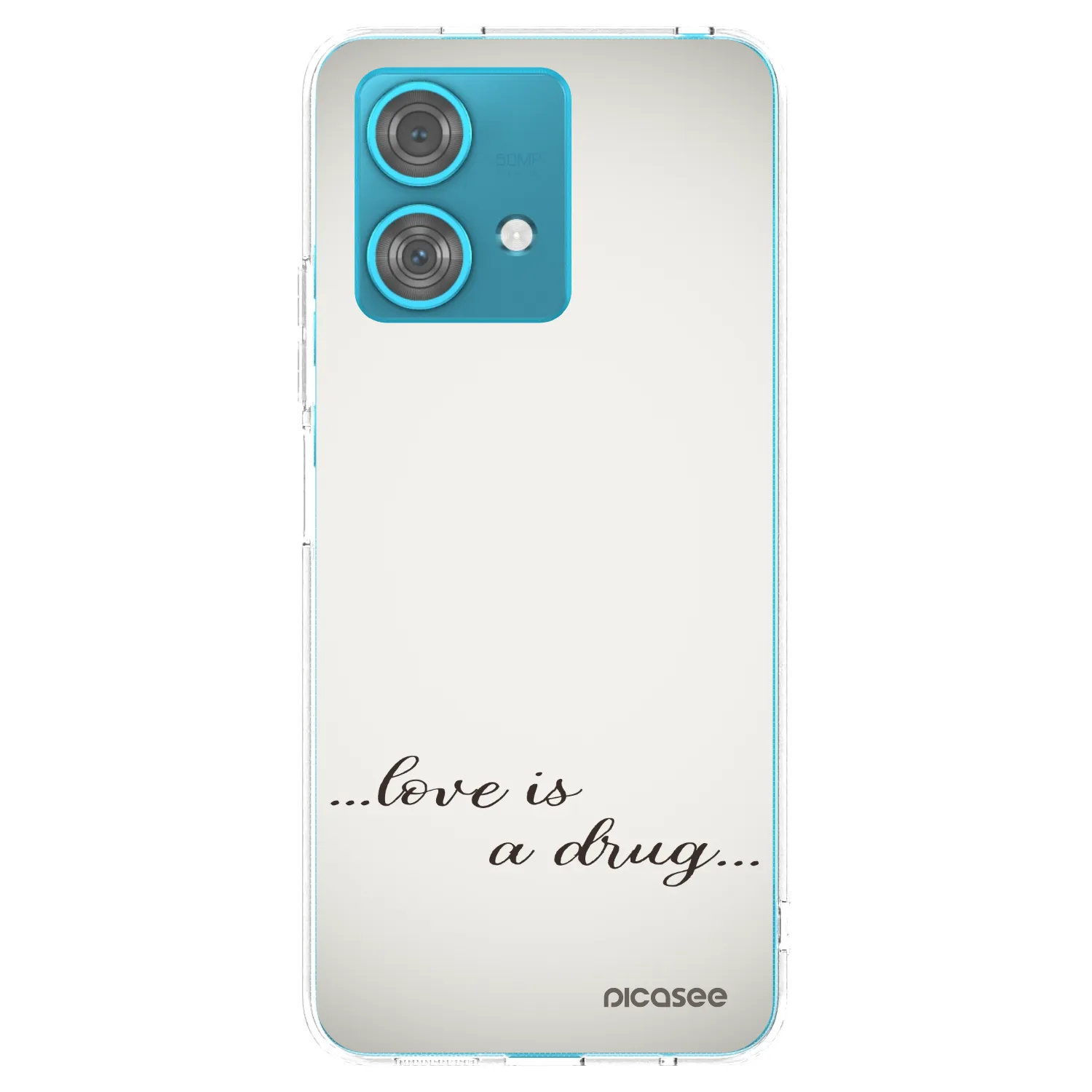 Picasee silikonowe przeźroczyste etui na Motorola Edge 40 Neo - Love is a drug