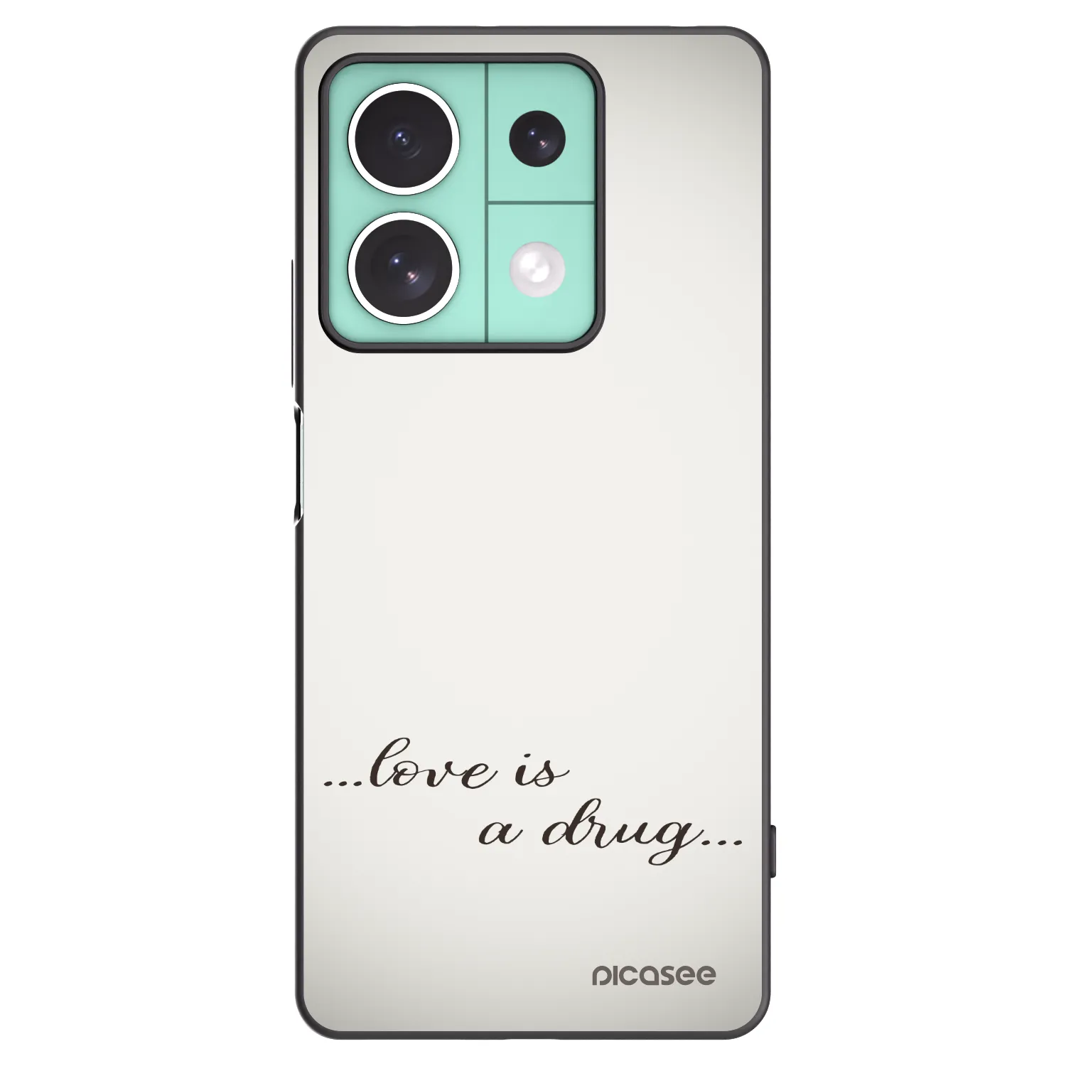 Picasee silikonowe czarne etui na Xiaomi Redmi Note 13 5G - Love is a drug