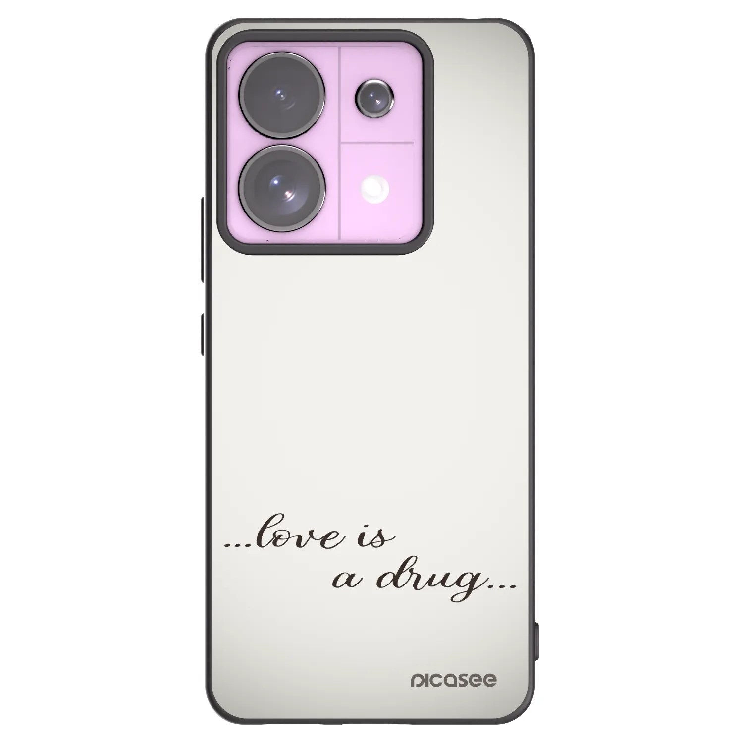 Picasee silikonowe czarne etui na Xiaomi Redmi Note 13 Pro 5G - Love is a drug