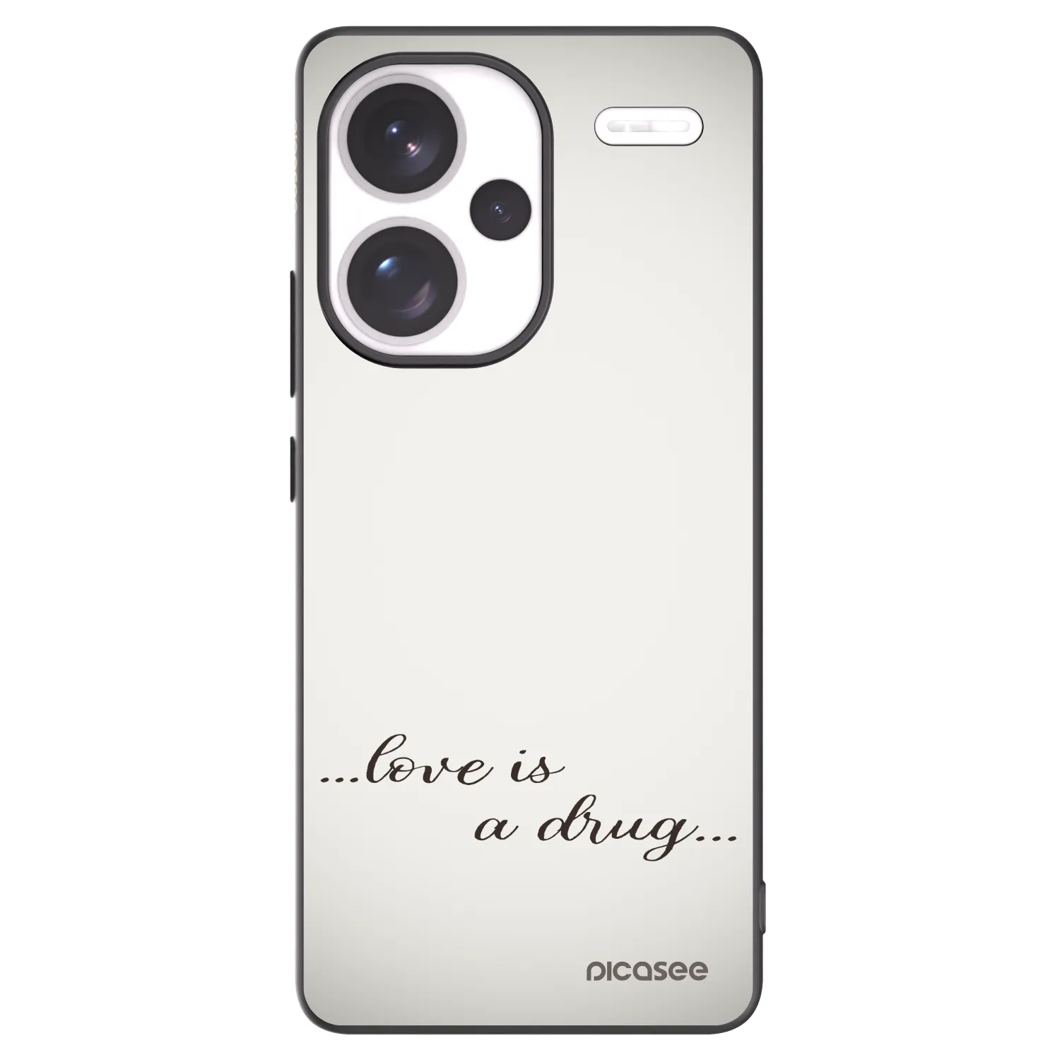 Picasee silikonowe czarne etui na Xiaomi Redmi Note 13 Pro+ 5G - Love is a drug