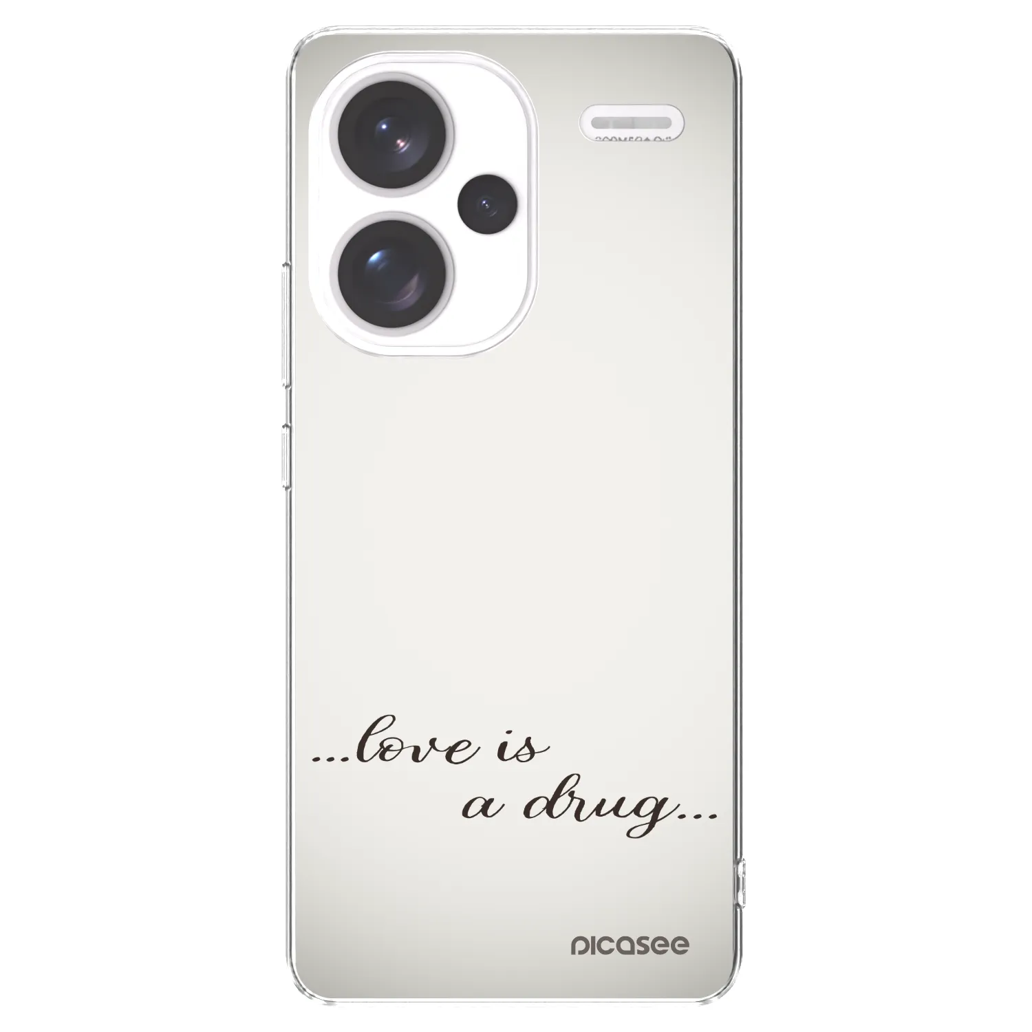 Picasee silikonowe przeźroczyste etui na Xiaomi Redmi Note 13 Pro+ 5G - Love is a drug