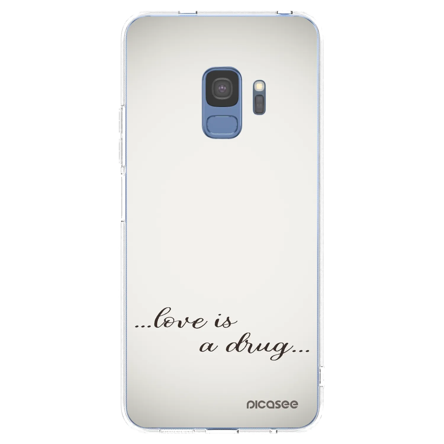 Picasee silikonowe przeźroczyste etui na Samsung Galaxy S9 G960F - Love is a drug