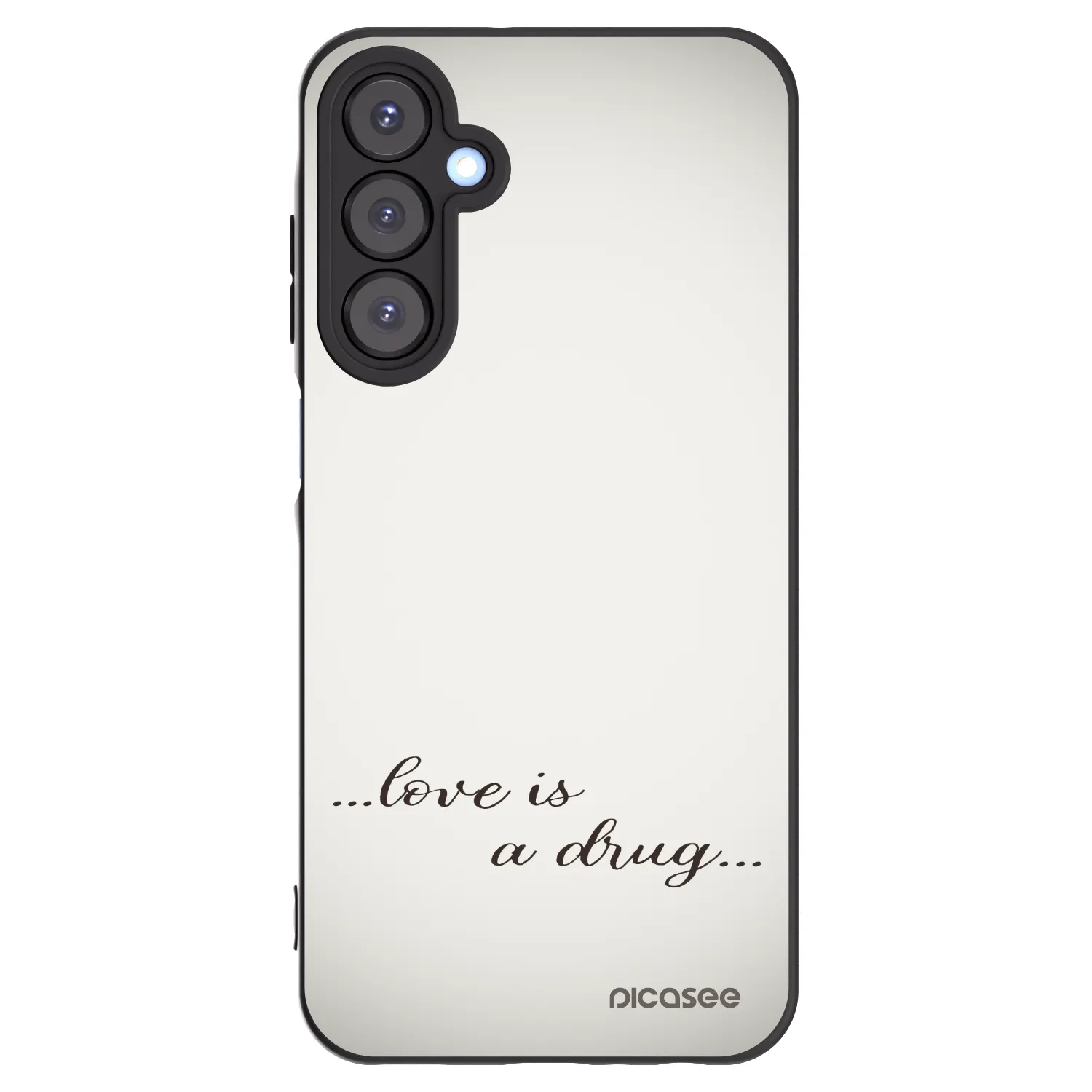 Picasee silikonowe czarne etui na Samsung Galaxy A25 A256B 5G - Love is a drug