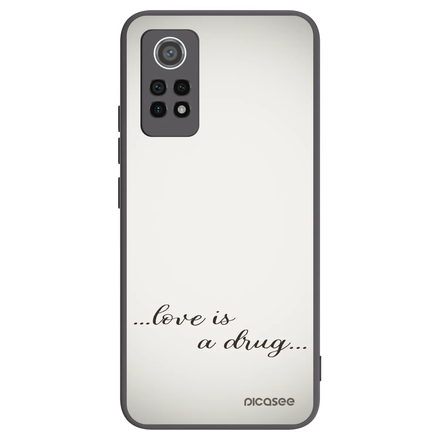 Picasee silikonowe czarne etui na Xiaomi Redmi Note 12 Pro 4G - Love is a drug