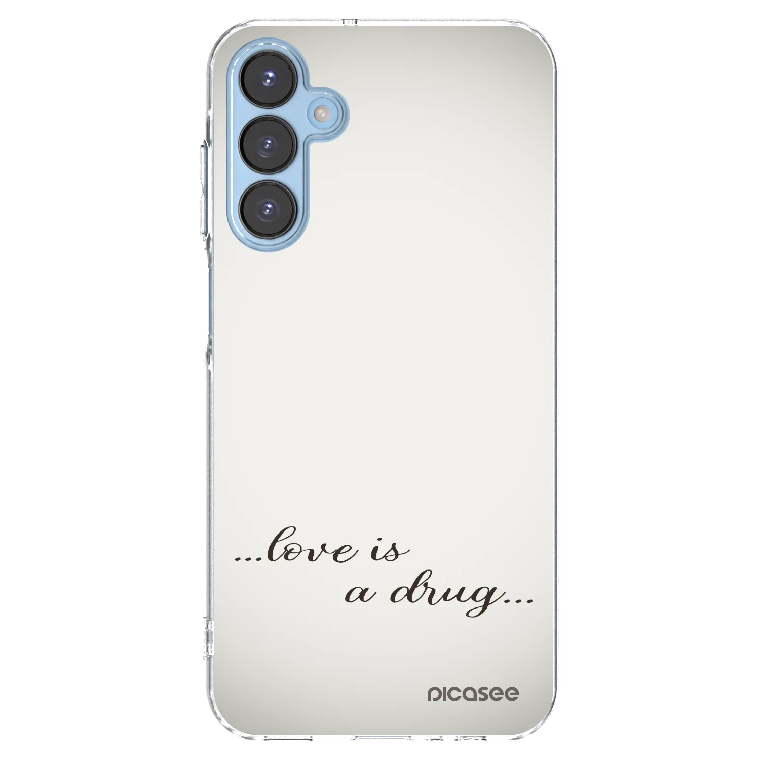 Picasee silikonowe przeźroczyste etui na Samsung Galaxy A15 A156B 5G - Love is a drug