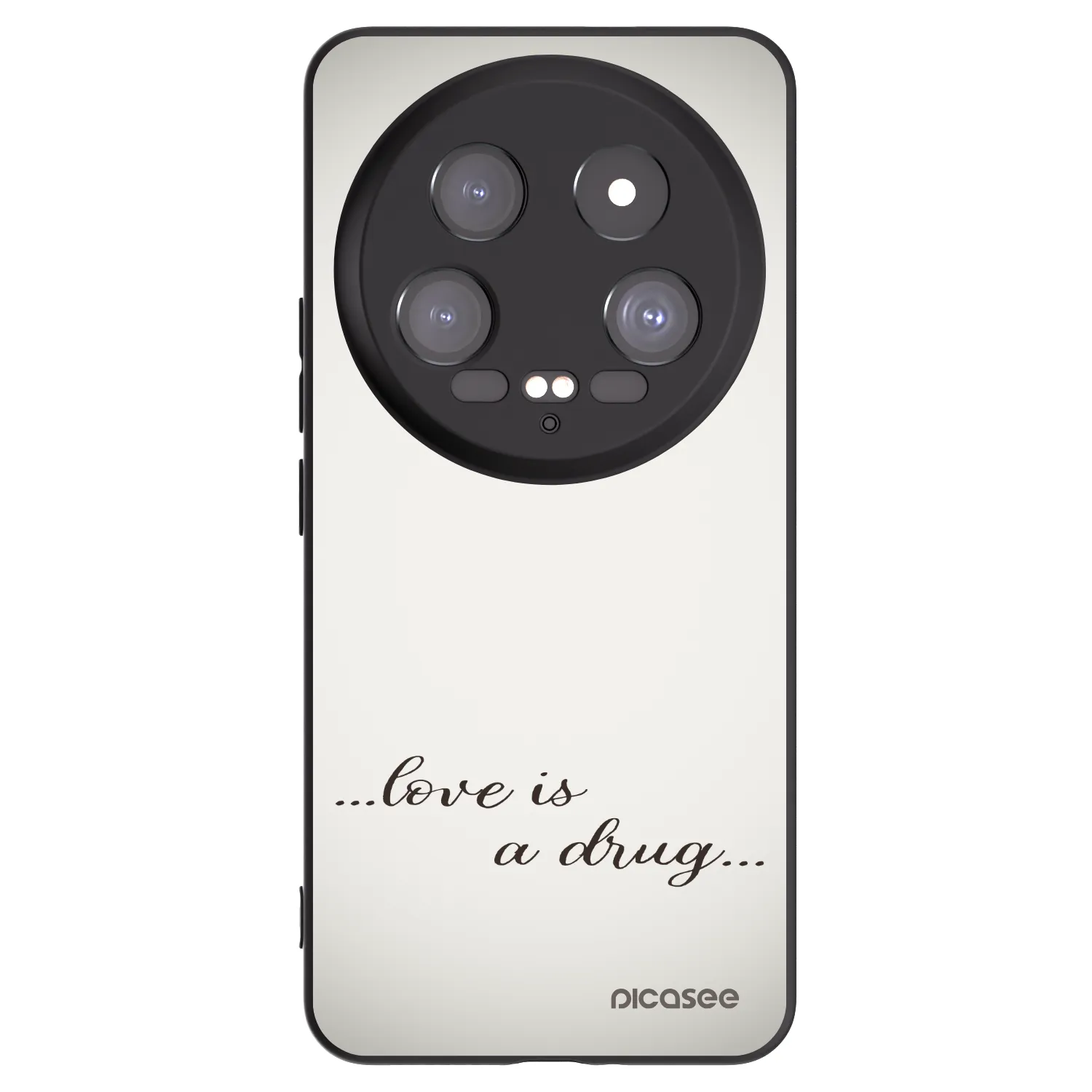 Picasee silikonowe czarne etui na Xiaomi 14 Ultra - Love is a drug