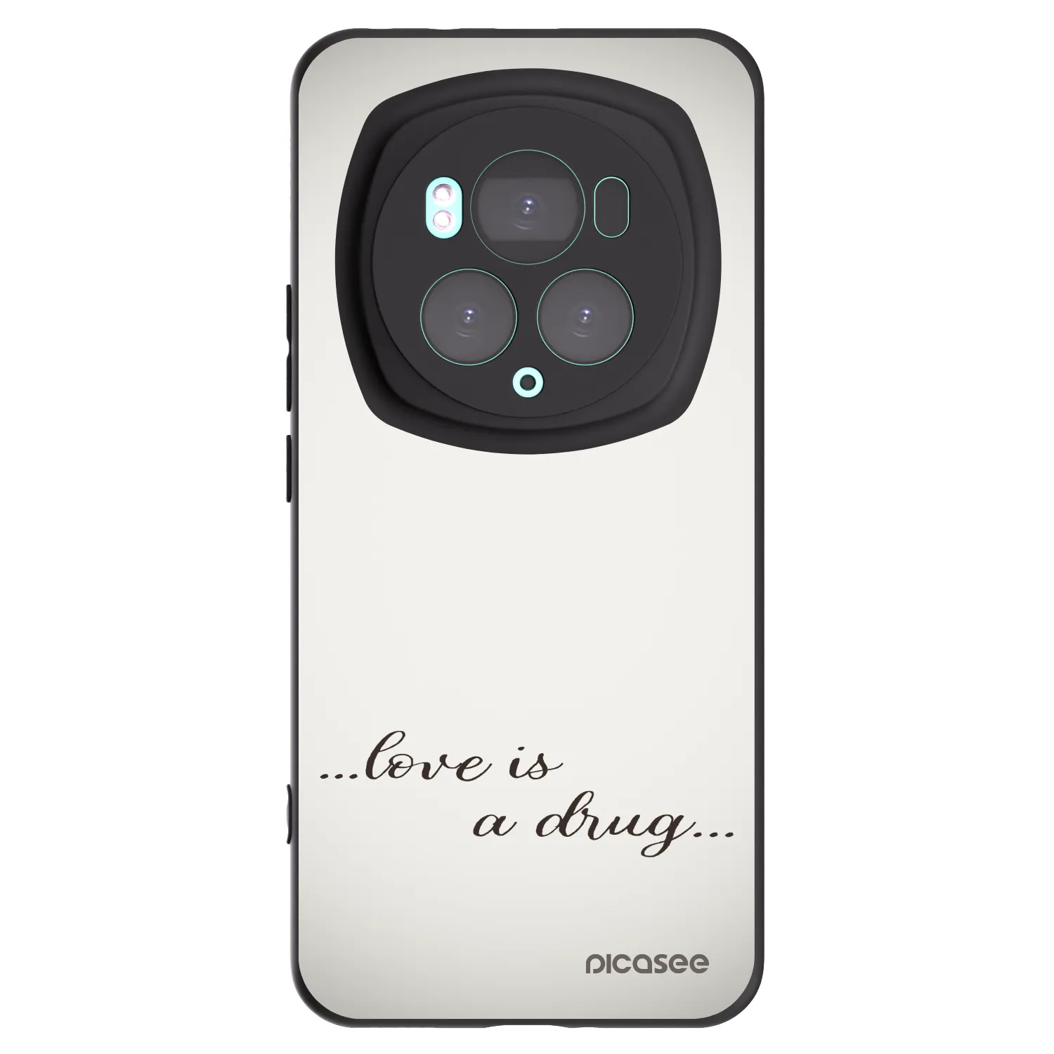 Picasee silikonowe czarne etui na Honor Magic6 Pro - Love is a drug