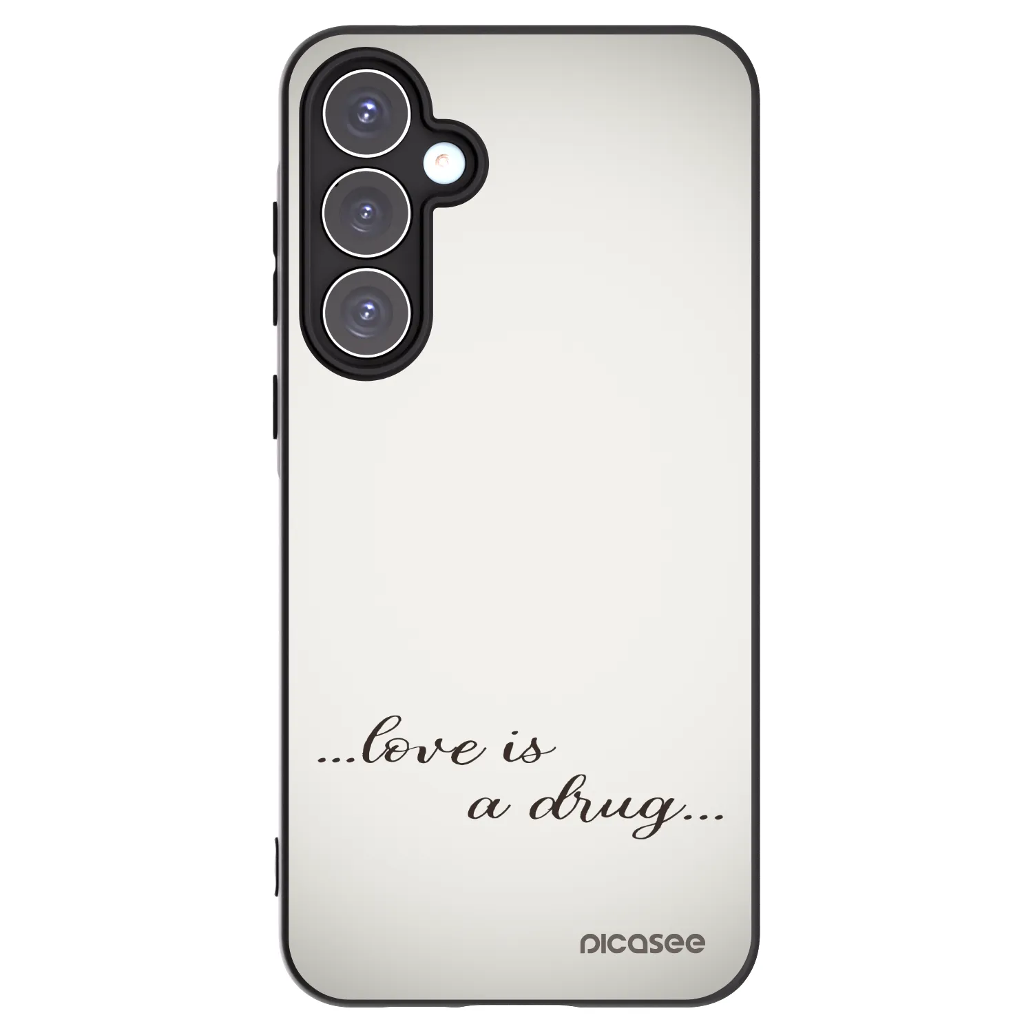 Picasee silikonowe czarne etui na Samsung Galaxy A55 5G A556B - Love is a drug