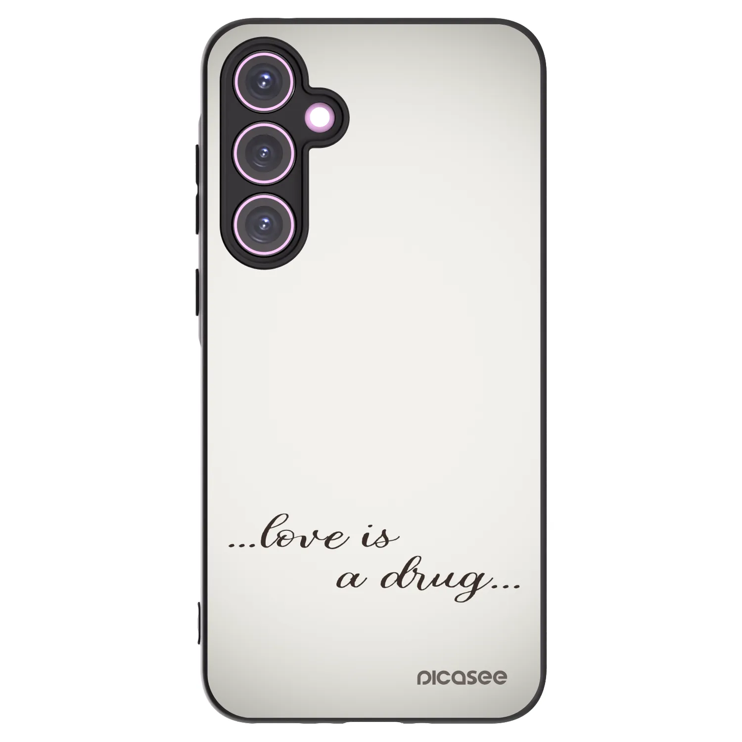 Picasee silikonowe czarne etui na Samsung Galaxy A35 5G A356B - Love is a drug